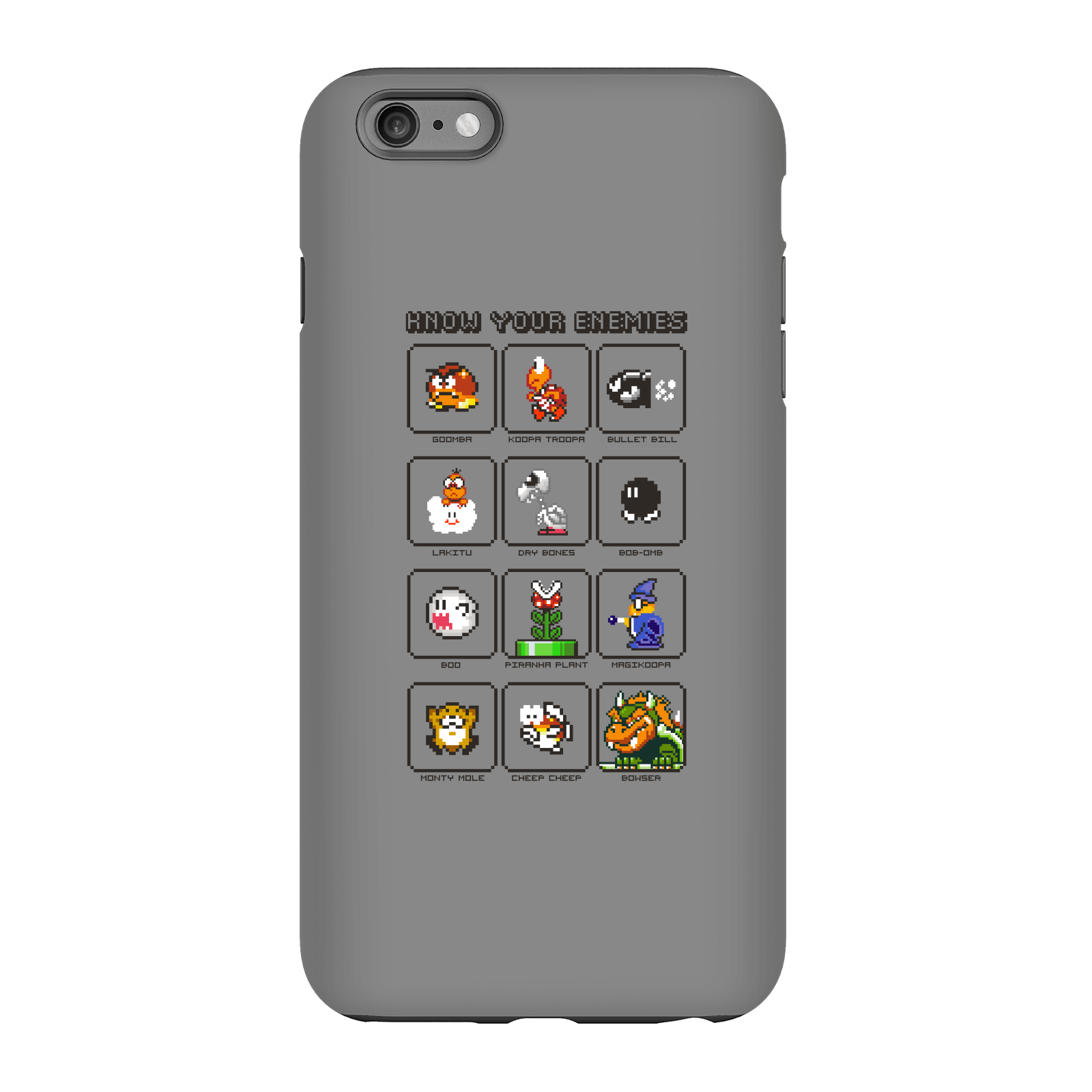 Nintendo Super Mario Know Your Enemies Phone Case - iPhone 6 Plus - Tough Case - Gloss