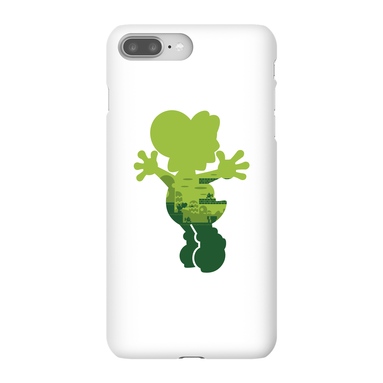 Nintendo Super Mario Yoshi Silhouette Phone Case - iPhone 8 Plus - Snap Case - Matte