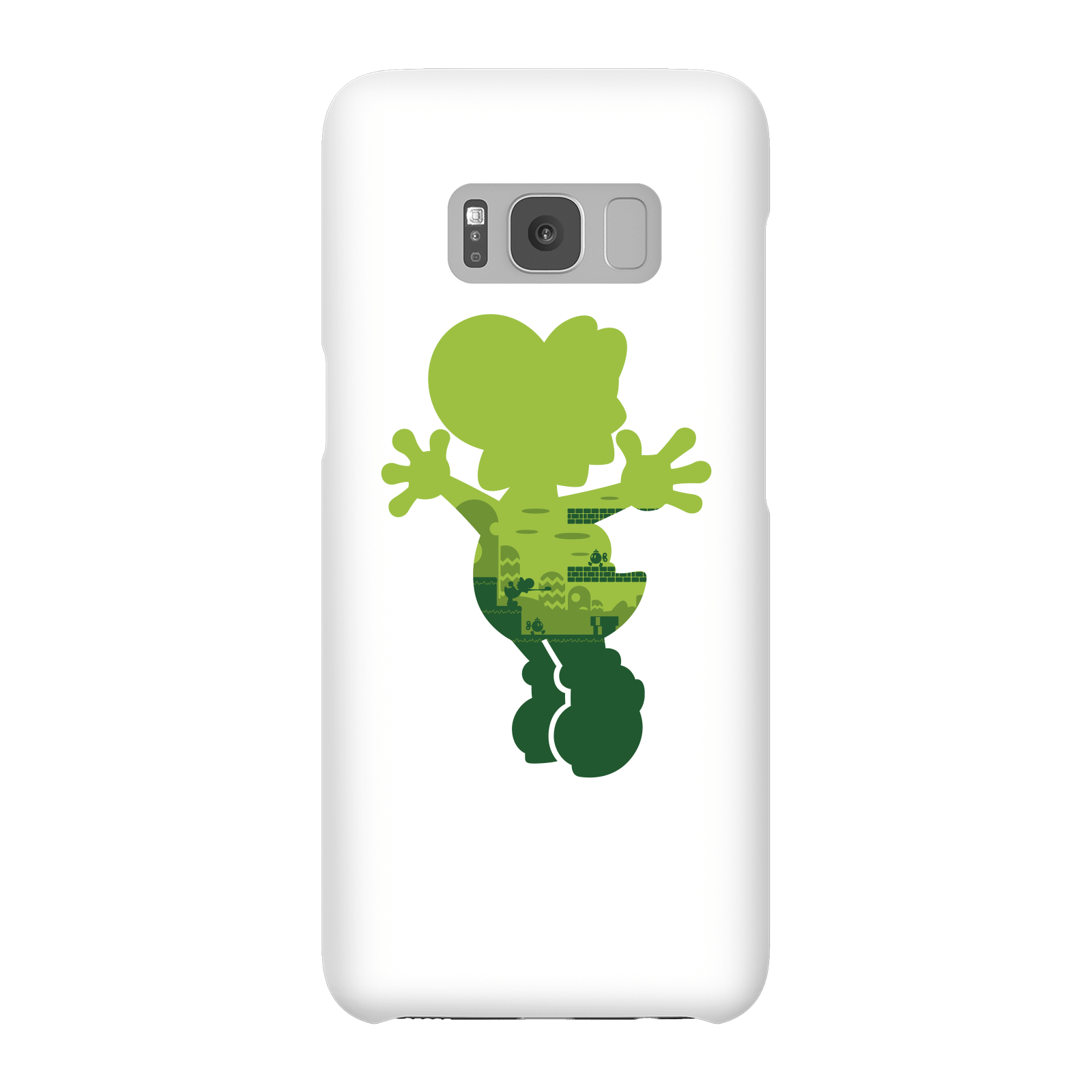 Nintendo Super Mario Yoshi Silhouette Phone Case - Samsung S8 - Snap Case - Matte