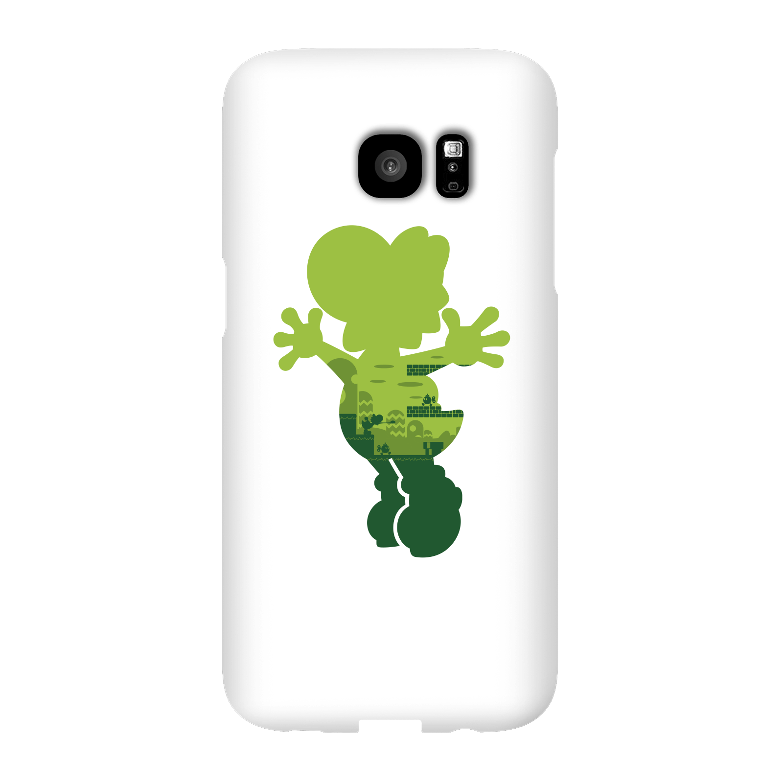 Nintendo Super Mario Yoshi Silhouette Phone Case - Samsung S7 Edge - Snap Case - Gloss