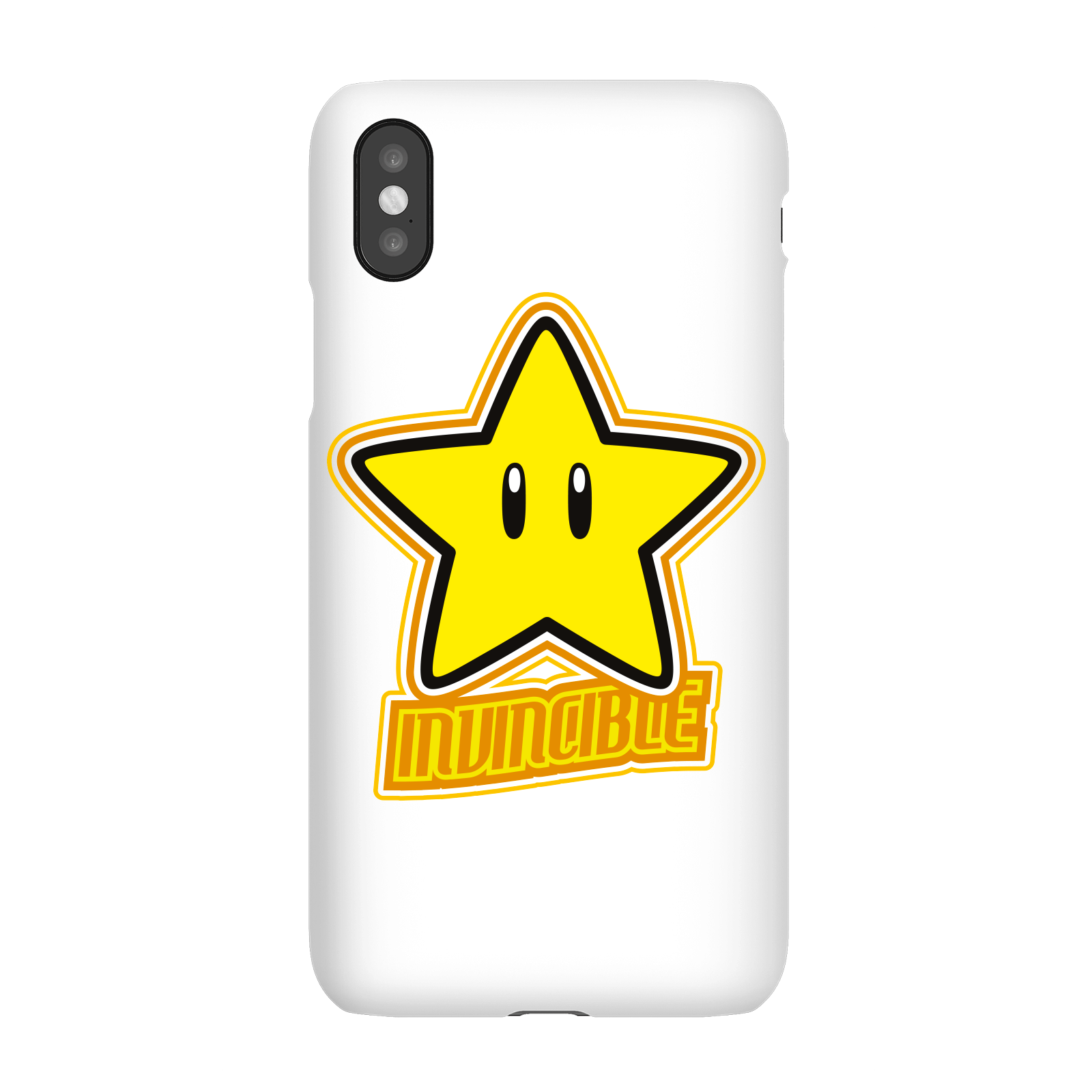 

Coque Smartphone Invincible - Super Mario Nintendo pour iPhone et Android - iPhone X - Coque Simple Matte