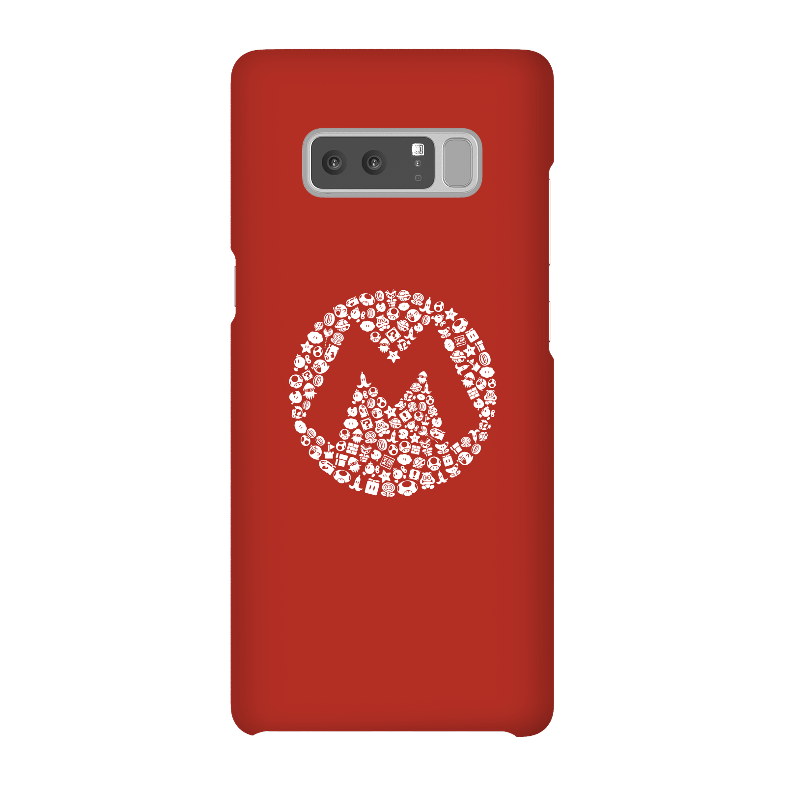 Nintendo Super Mario Mario Items Logo Phone Case - Samsung Note 8 - Snap Case - Matte