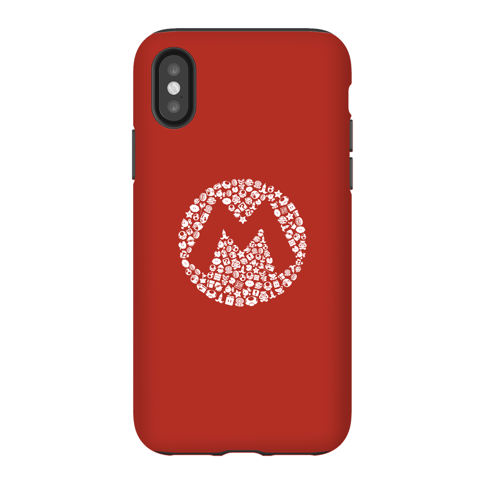 Nintendo Super Mario Mario Items Logo Phone Case - iPhone X - Tough Case - Matte
