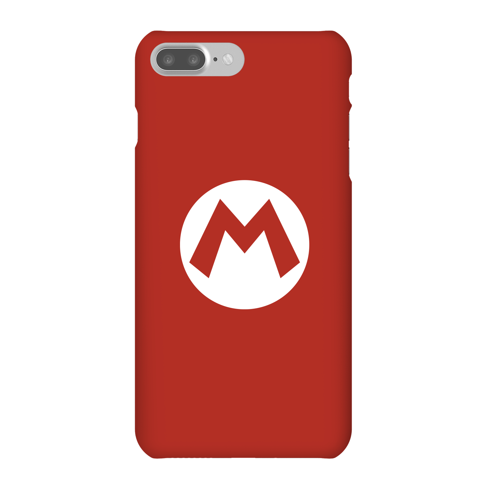 Nintendo Super Mario Mario Logo Phone Case - iPhone 7 Plus - Snap Case - Matte