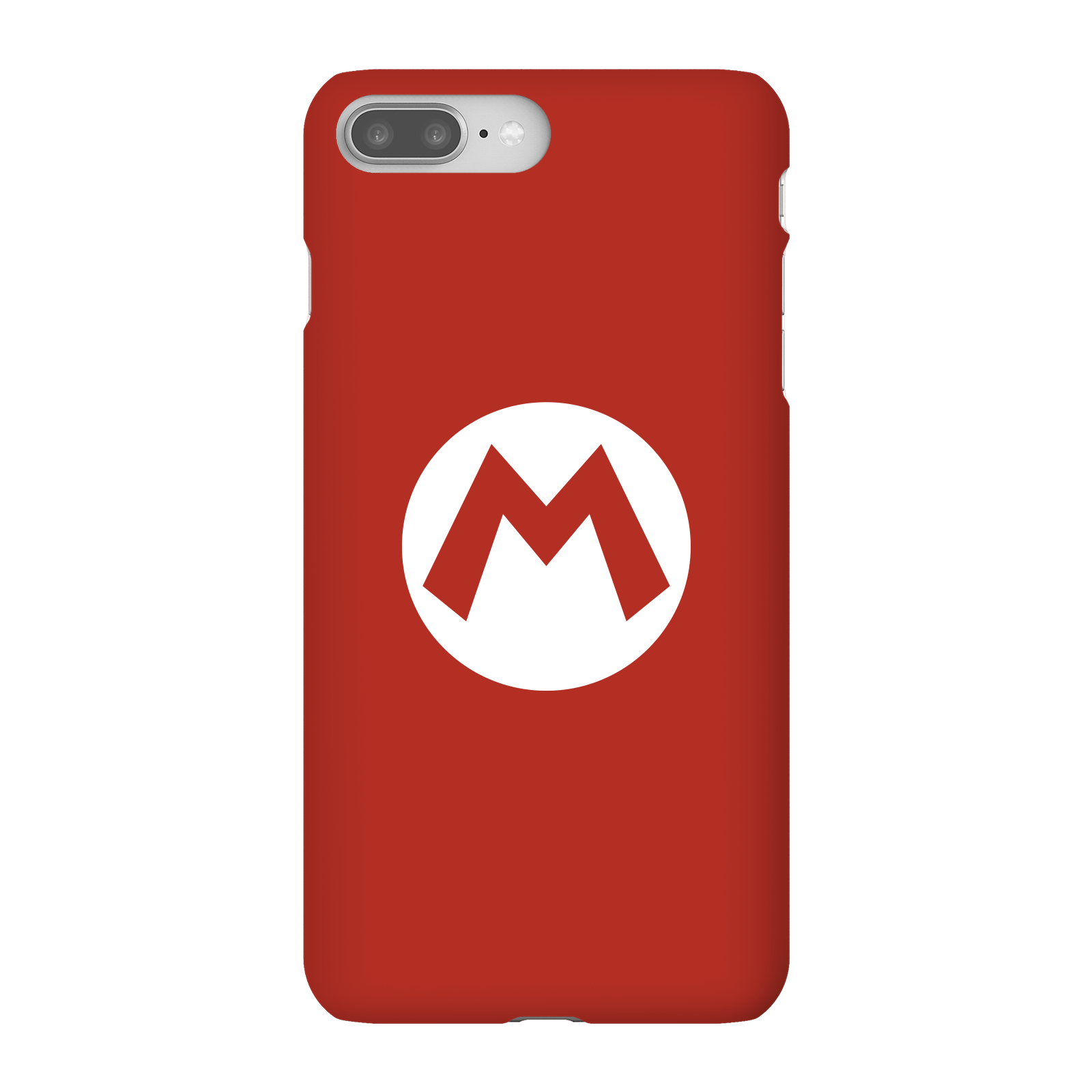 Nintendo Super Mario Mario Logo Phone Case - iPhone 8 Plus - Snap Case - Matte