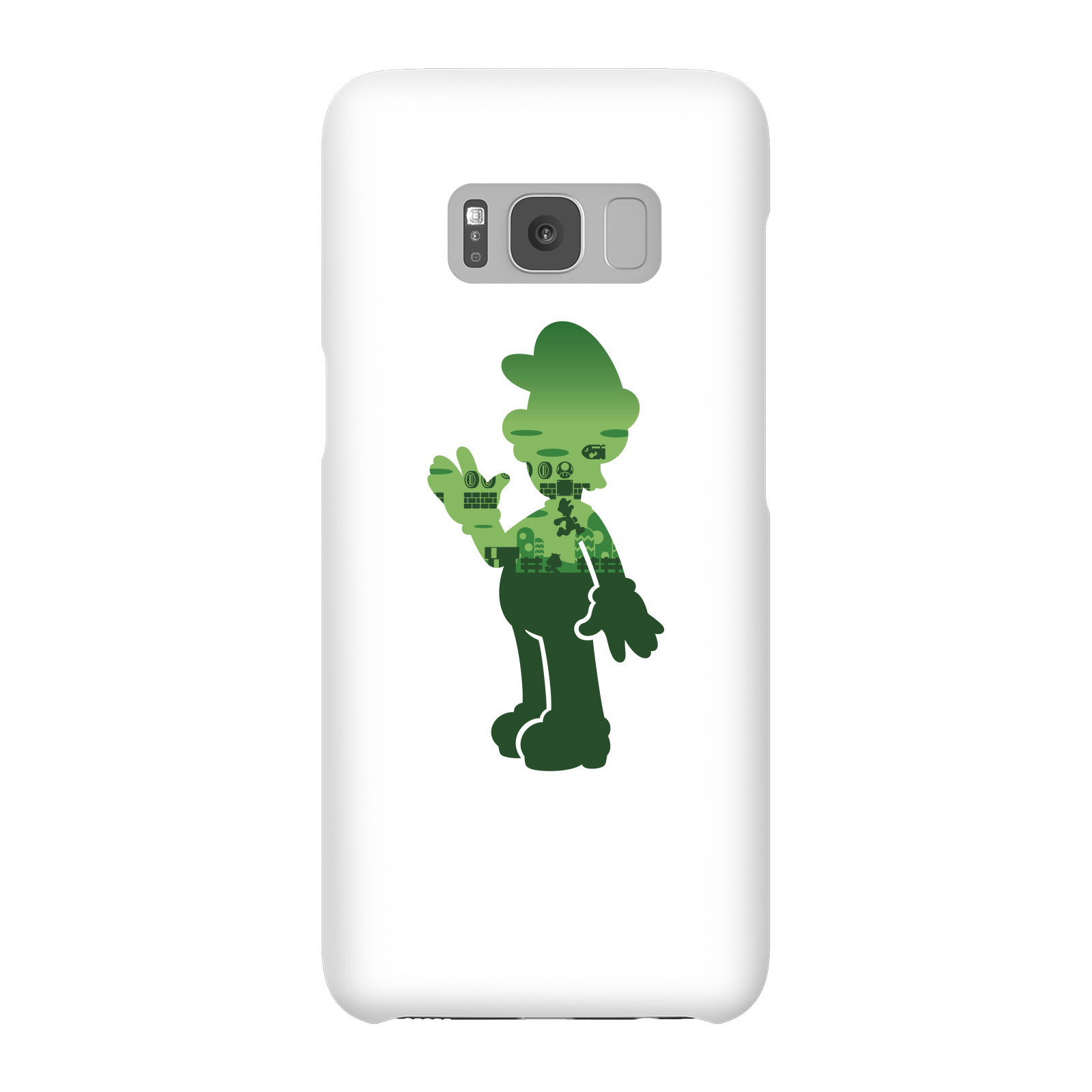 Nintendo Super Mario Luigi Silhouette Phone Case - Samsung S8 - Snap Case - Matte