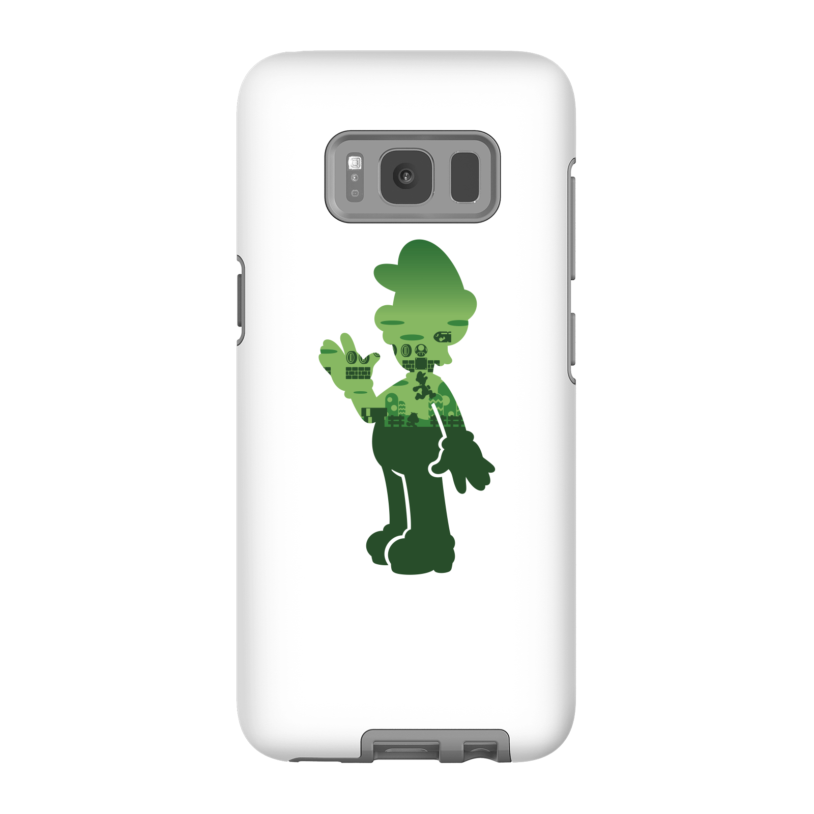 Nintendo Super Mario Luigi Silhouette Phone Case - Samsung S8 - Tough Case - Matte