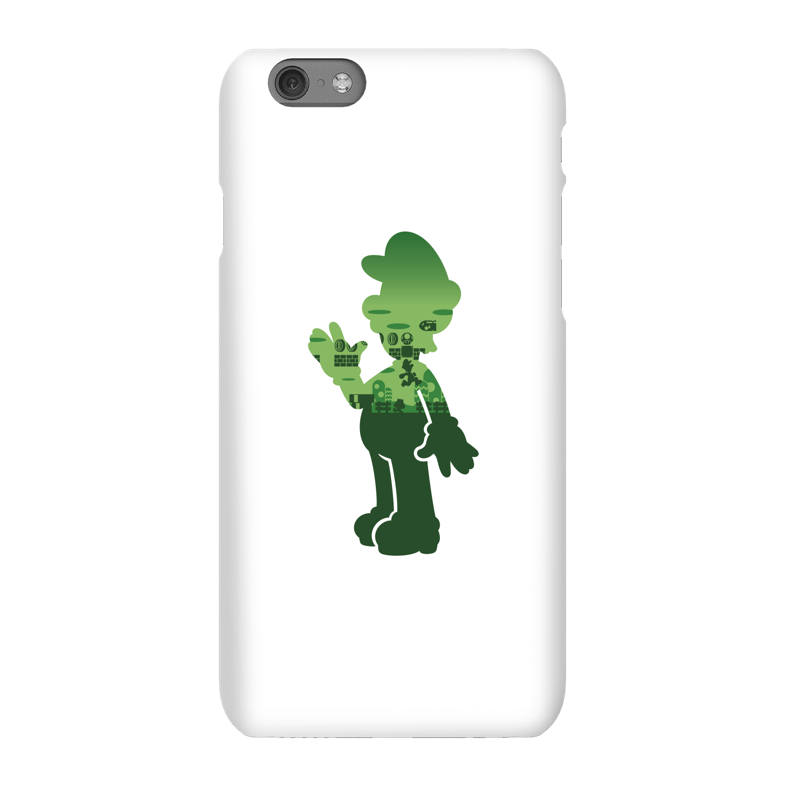 Nintendo Super Mario Luigi Silhouette Phone Case - iPhone 6S - Snap Case - Gloss