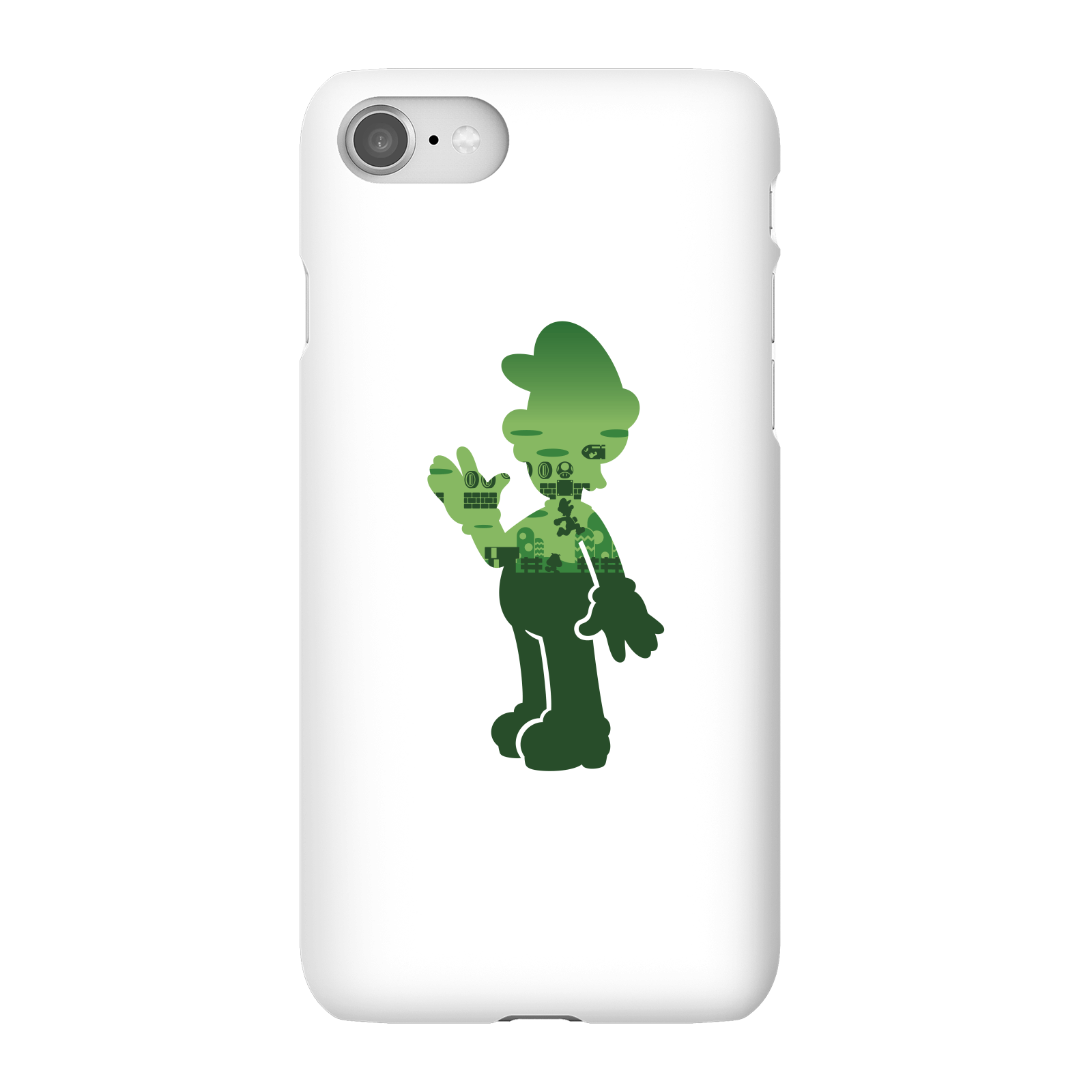 Nintendo Super Mario Luigi Silhouette Phone Case - iPhone 8 - Snap Case - Gloss