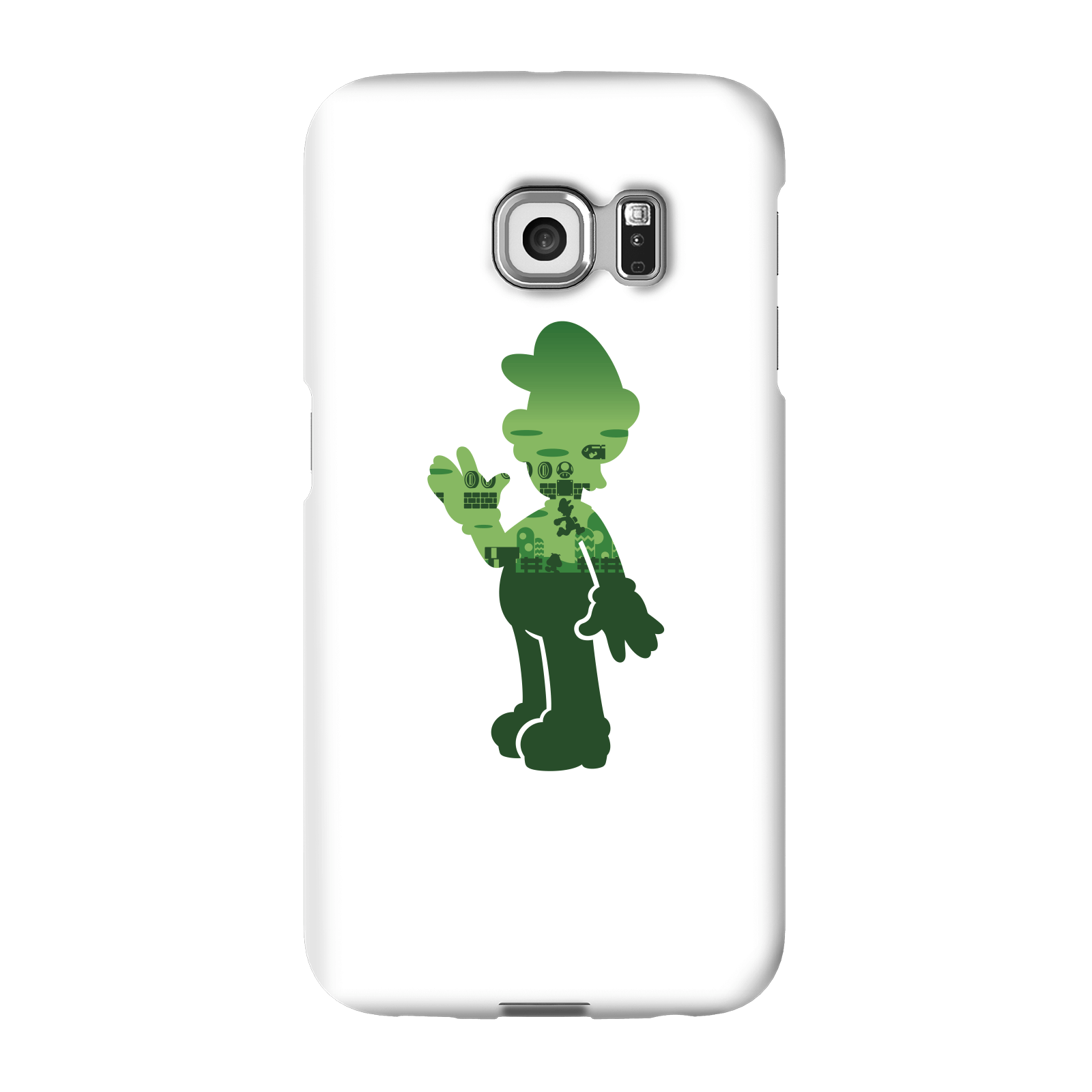 Nintendo Super Mario Luigi Silhouette Phone Case - Samsung S6 Edge Plus - Snap Case - Gloss