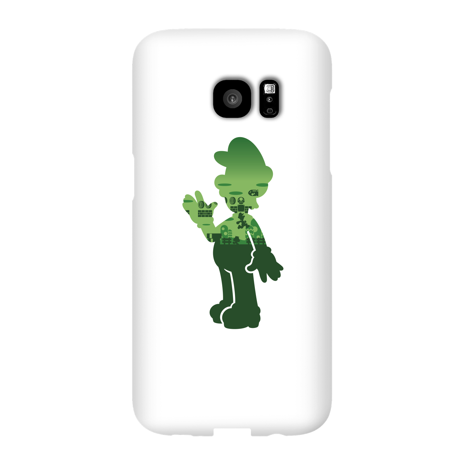 Nintendo Super Mario Luigi Silhouette Phone Case - Samsung S7 Edge - Snap Case - Gloss
