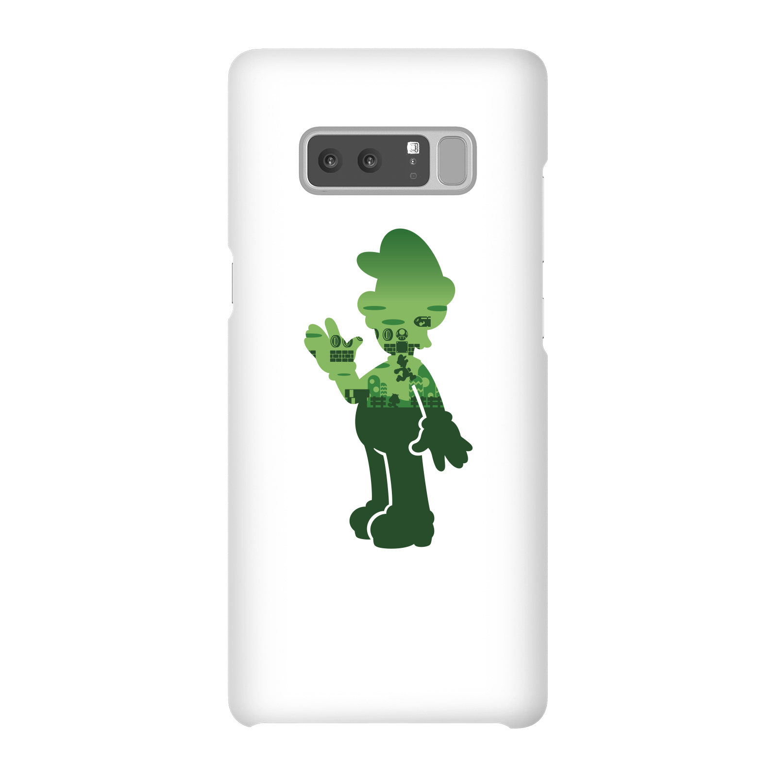 Nintendo Super Mario Luigi Silhouette Phone Case - Samsung Note 8 - Snap Case - Gloss