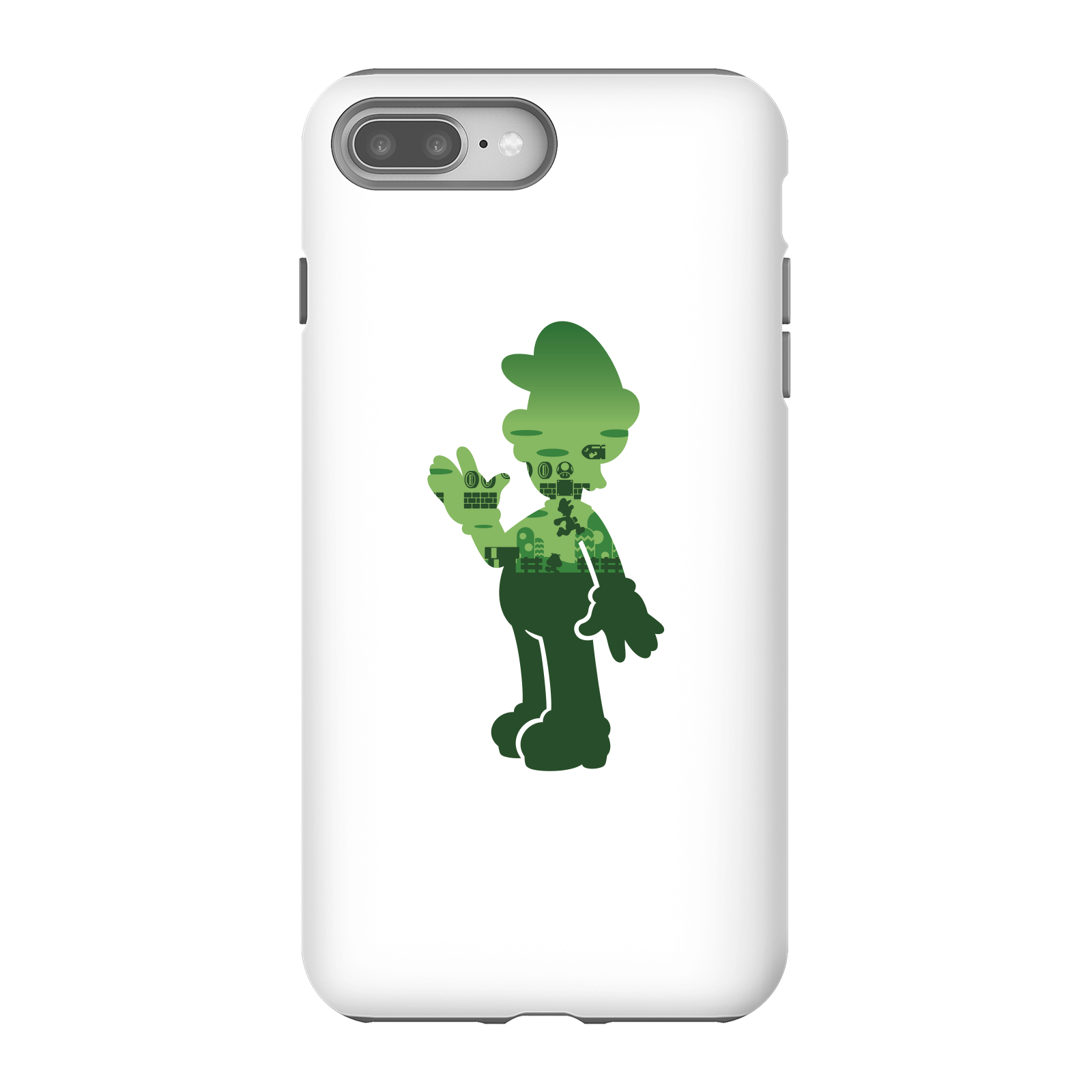 Nintendo Super Mario Luigi Silhouette Phone Case - iPhone 8 Plus - Tough Case - Gloss