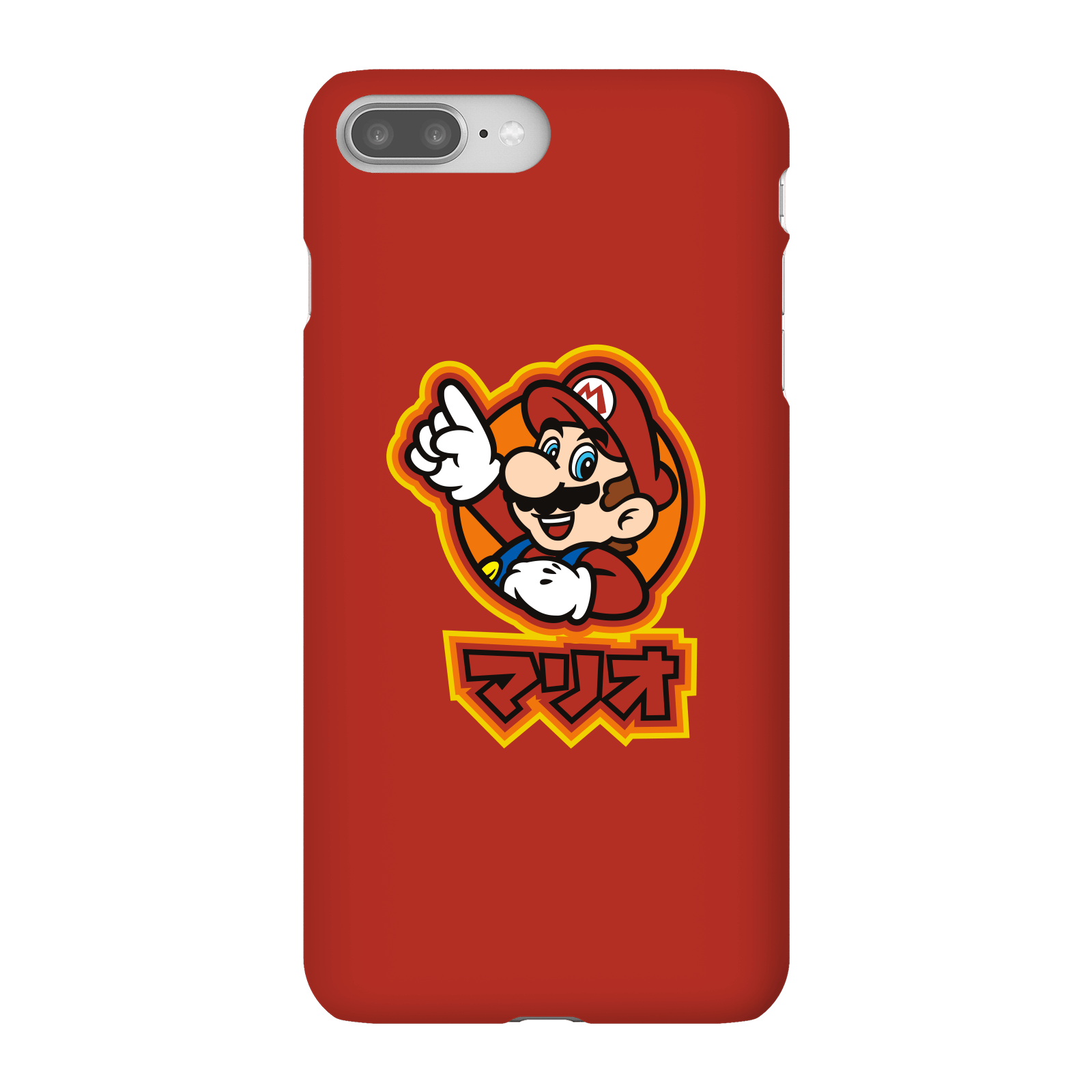 Nintendo Super Mario Mario Kanji Phone Case - iPhone 8 Plus - Snap Case - Matte