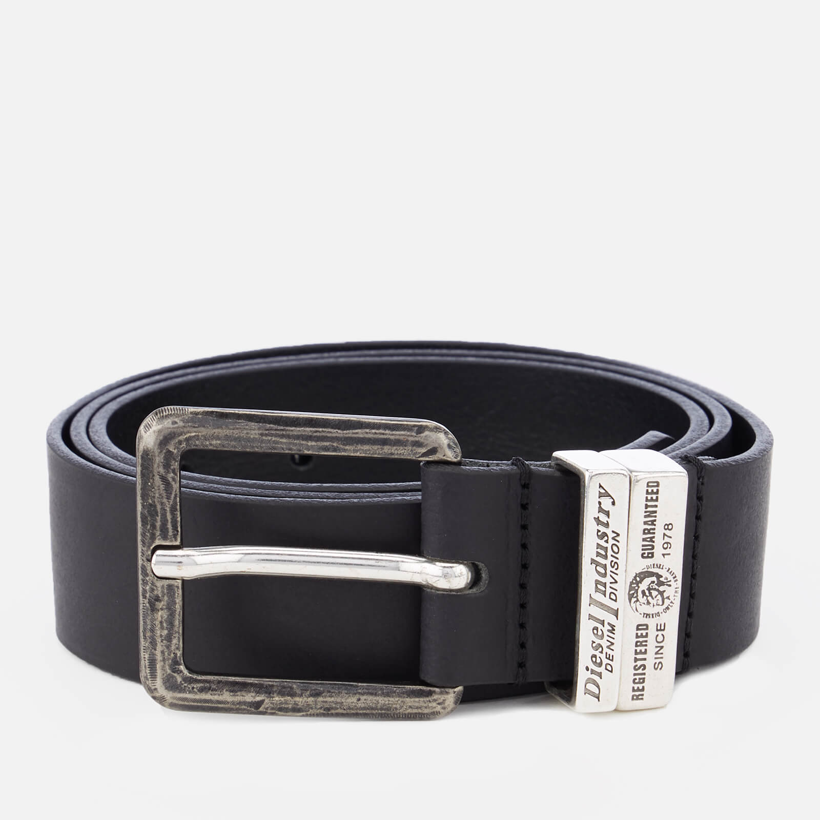 Diesel Men's Guarantee Leather Belt - Black - W38/95cm - Black