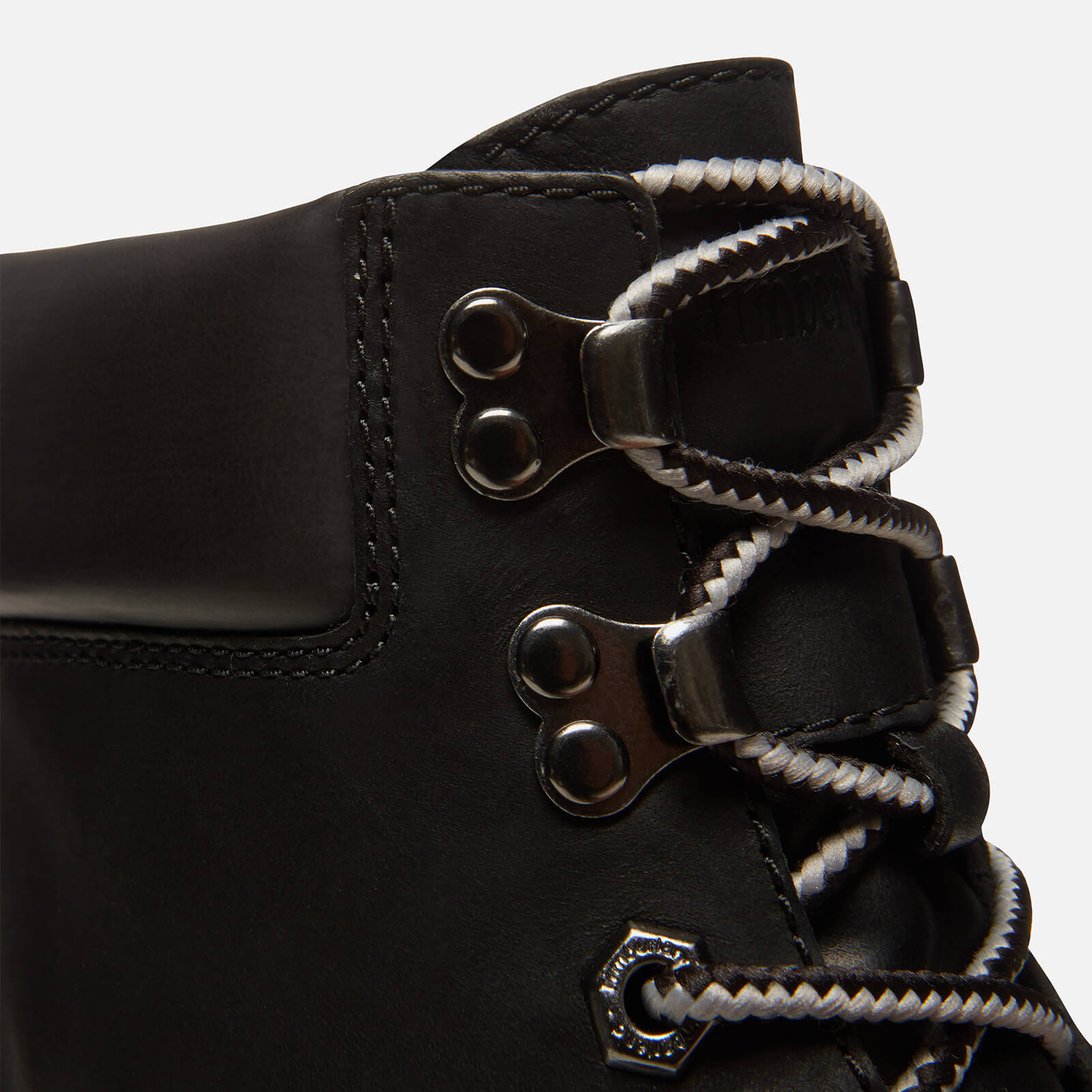 timberland women's london square 6 inch leather lace up boots - jet black - uk 4
