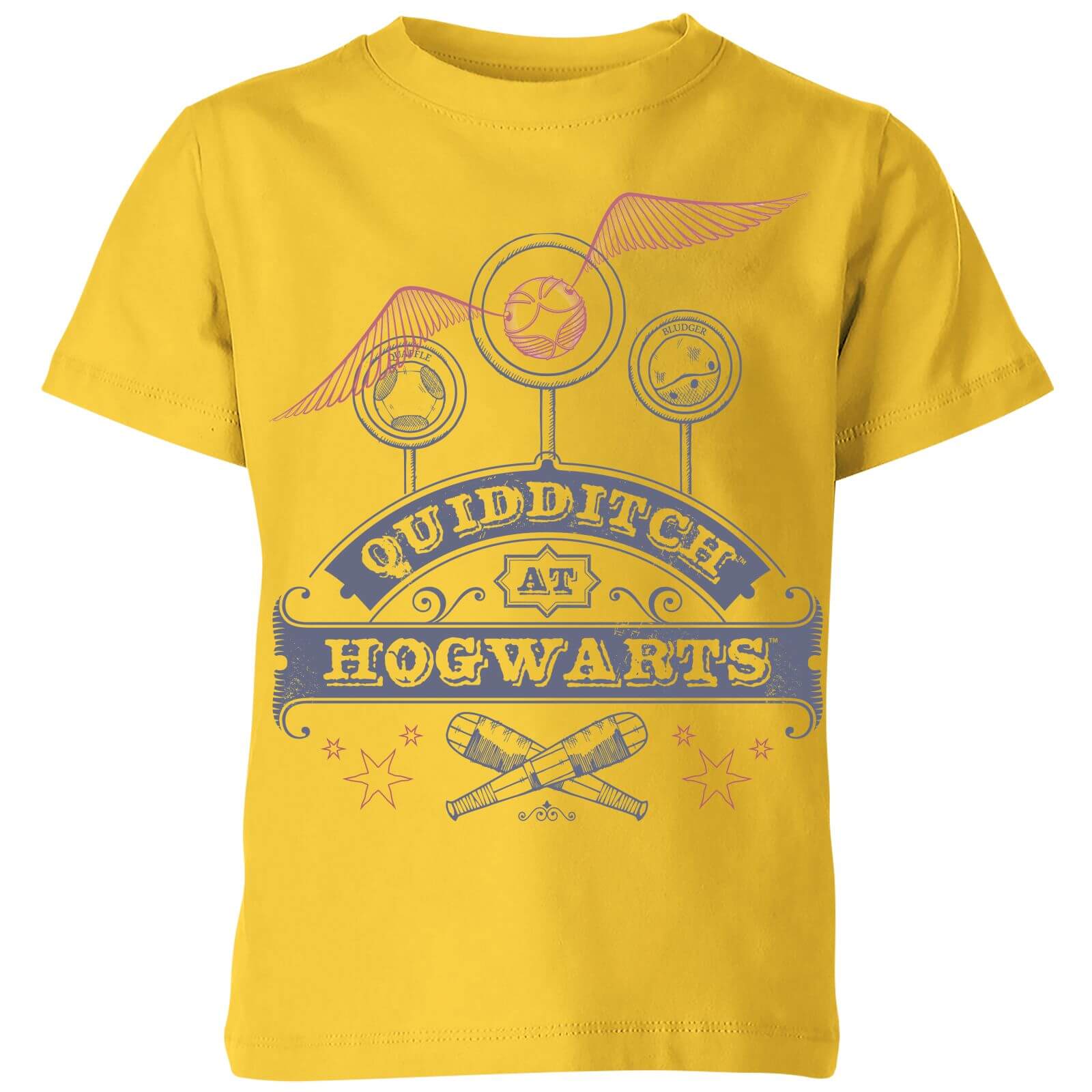 t-shirt harry potter quidditch at hogwarts - yellow - bambini - 3-4 anni