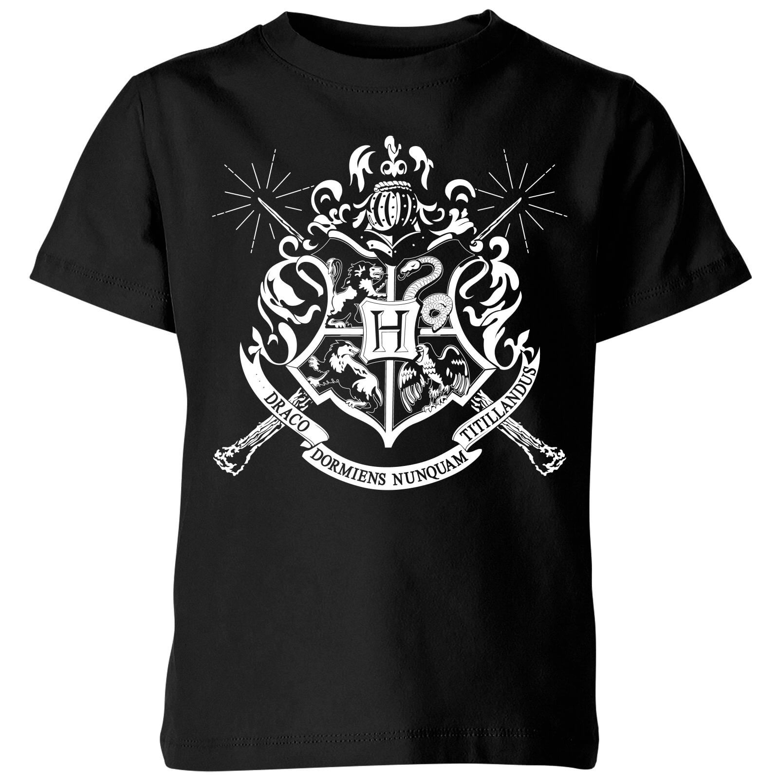 t-shirt harry potter hogwarts house crest - nero - bambini - 3-4 anni