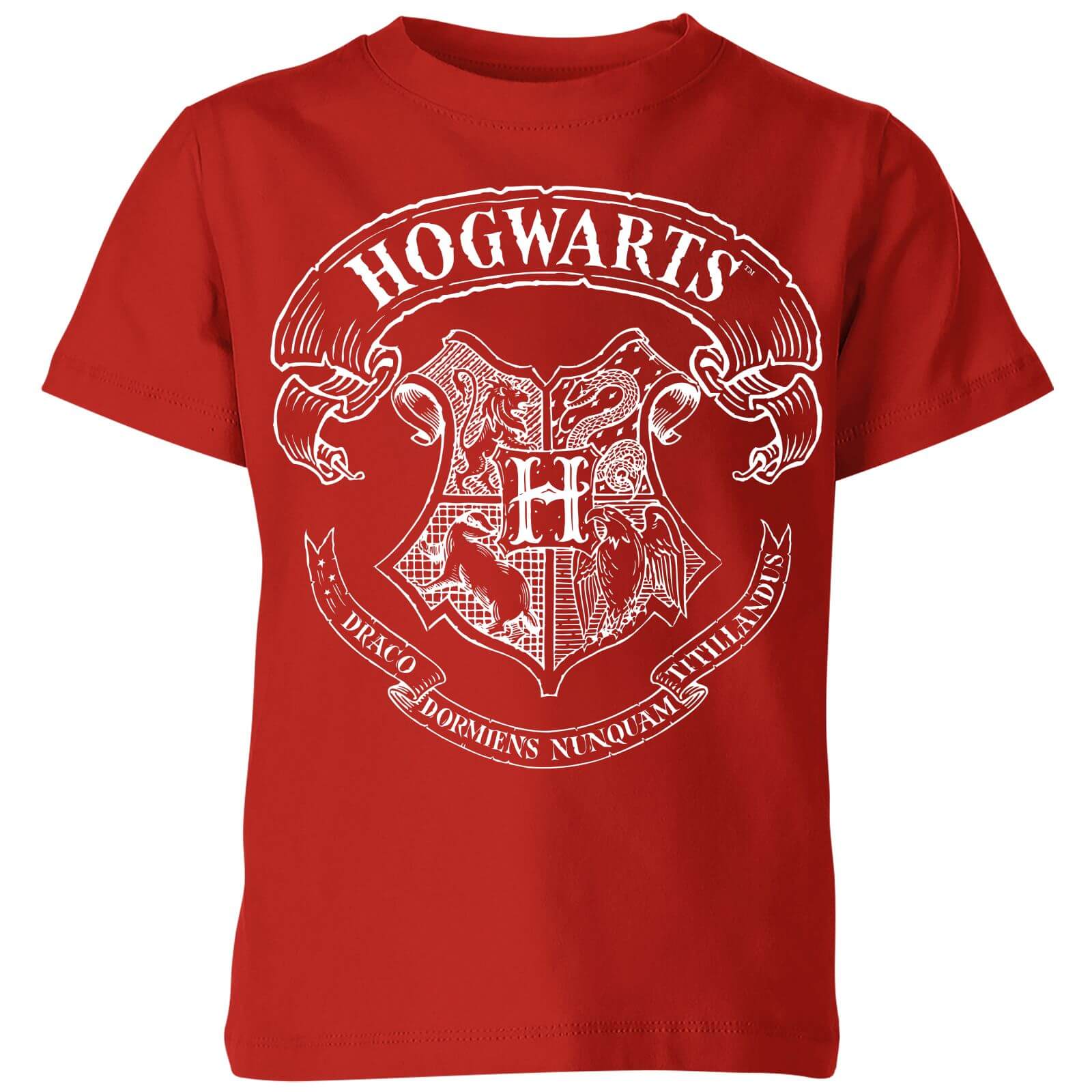 Harry Potter Hogwarts Crest Kinder T-Shirt - Rot - 11-12 Jahre - Rot