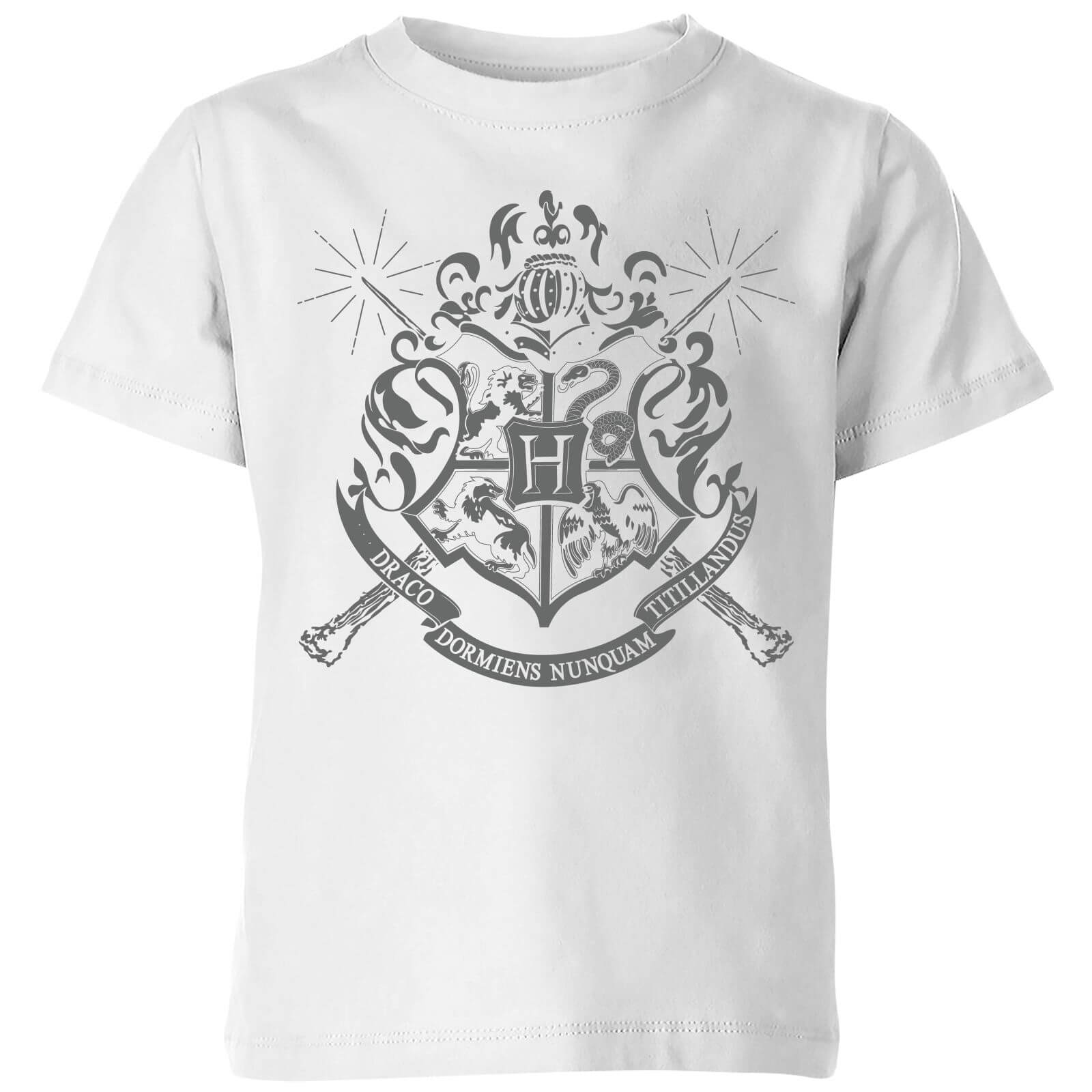 Harry Potter Hogwarts House Crest Kids' T-Shirt - White - 11-12 Years