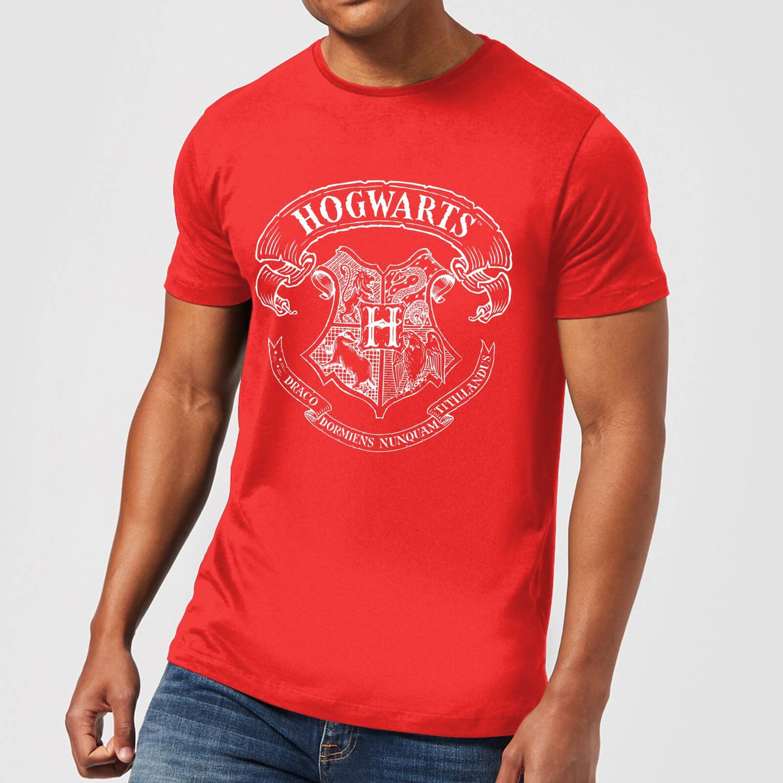

T-Shirt Harry Potter Hogwarts Crest - Rosso - Uomo - S