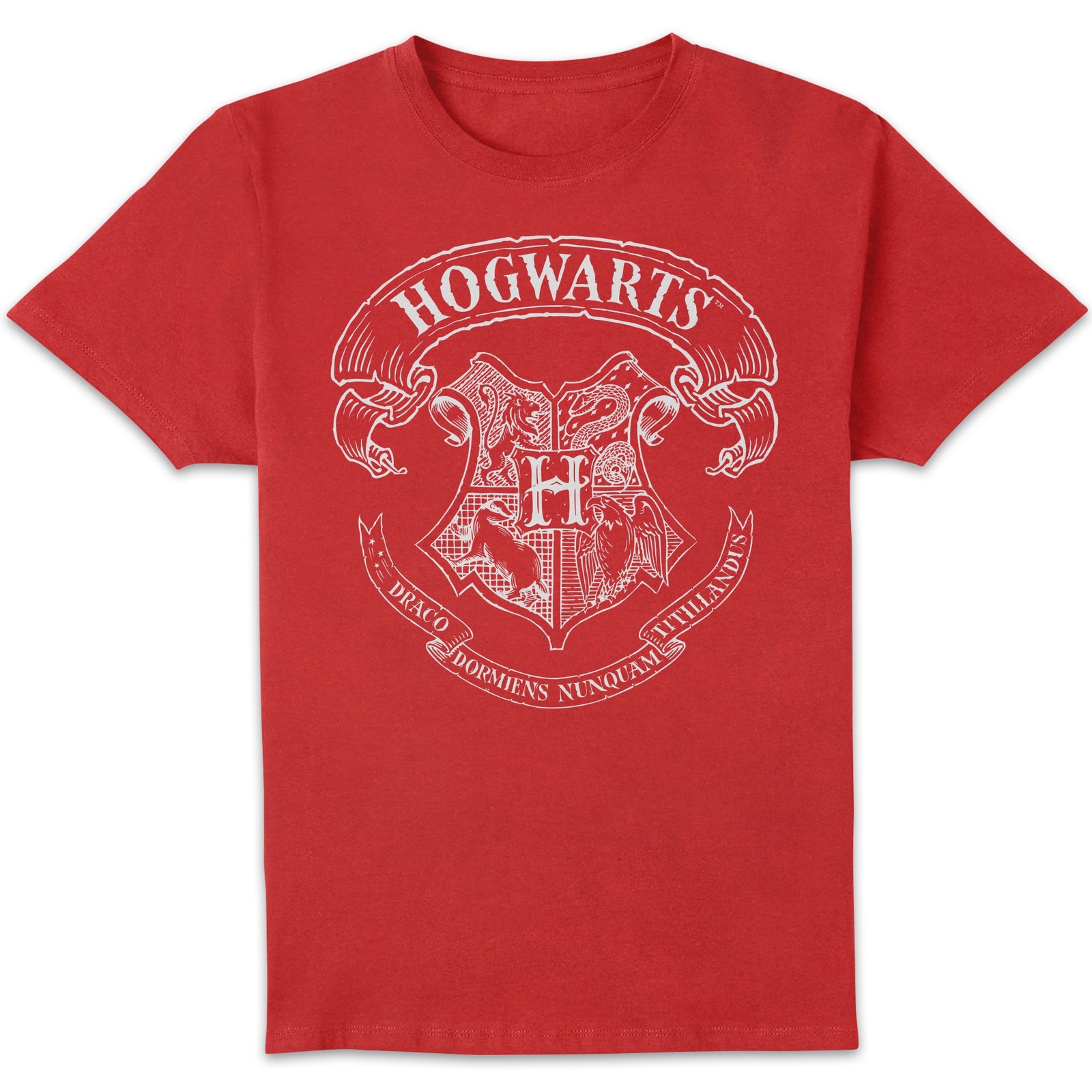 Harry Potter Hogwarts Crest Men's T-Shirt - Red - L