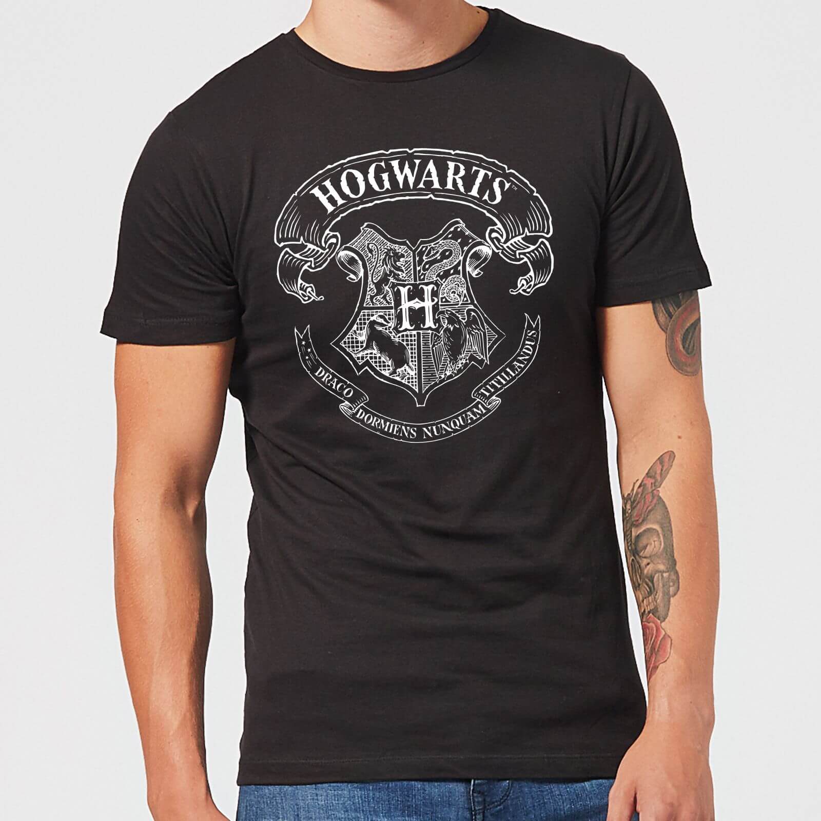 

T-Shirt Harry Potter Hogwarts Crest - Nero - Uomo - M