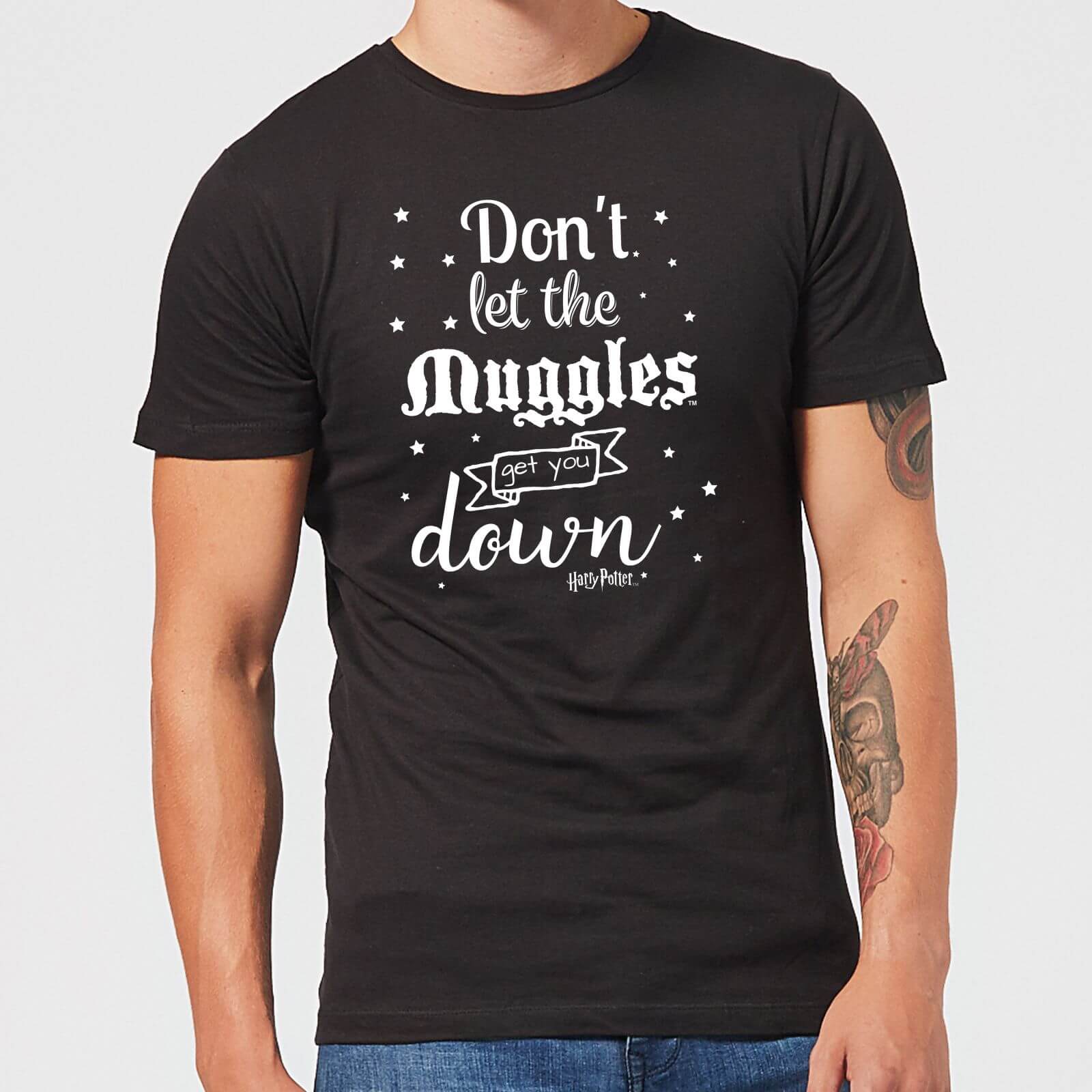 t-shirt harry potter don't let the muggles get you down - nero - uomo - l