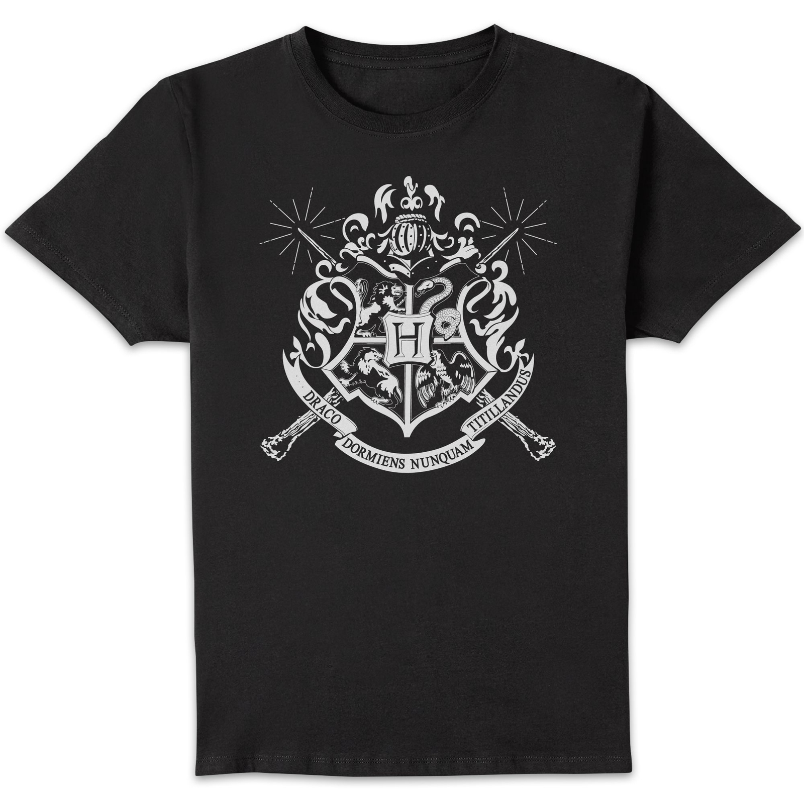 Image of Harry Potter Hogwarts House Crest Men's T-Shirt - Black - 3XL