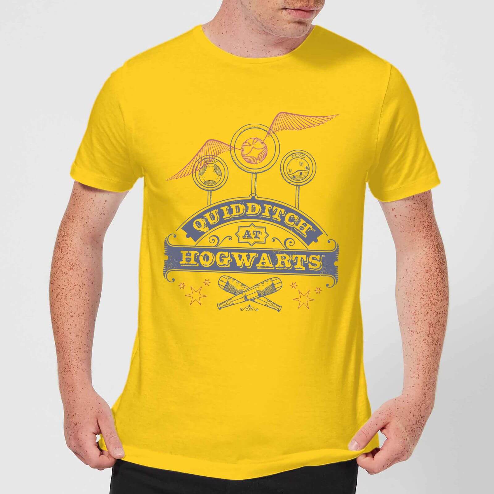 

T-Shirt Harry Potter Quidditch At Hogwarts - Yellow - Uomo - L