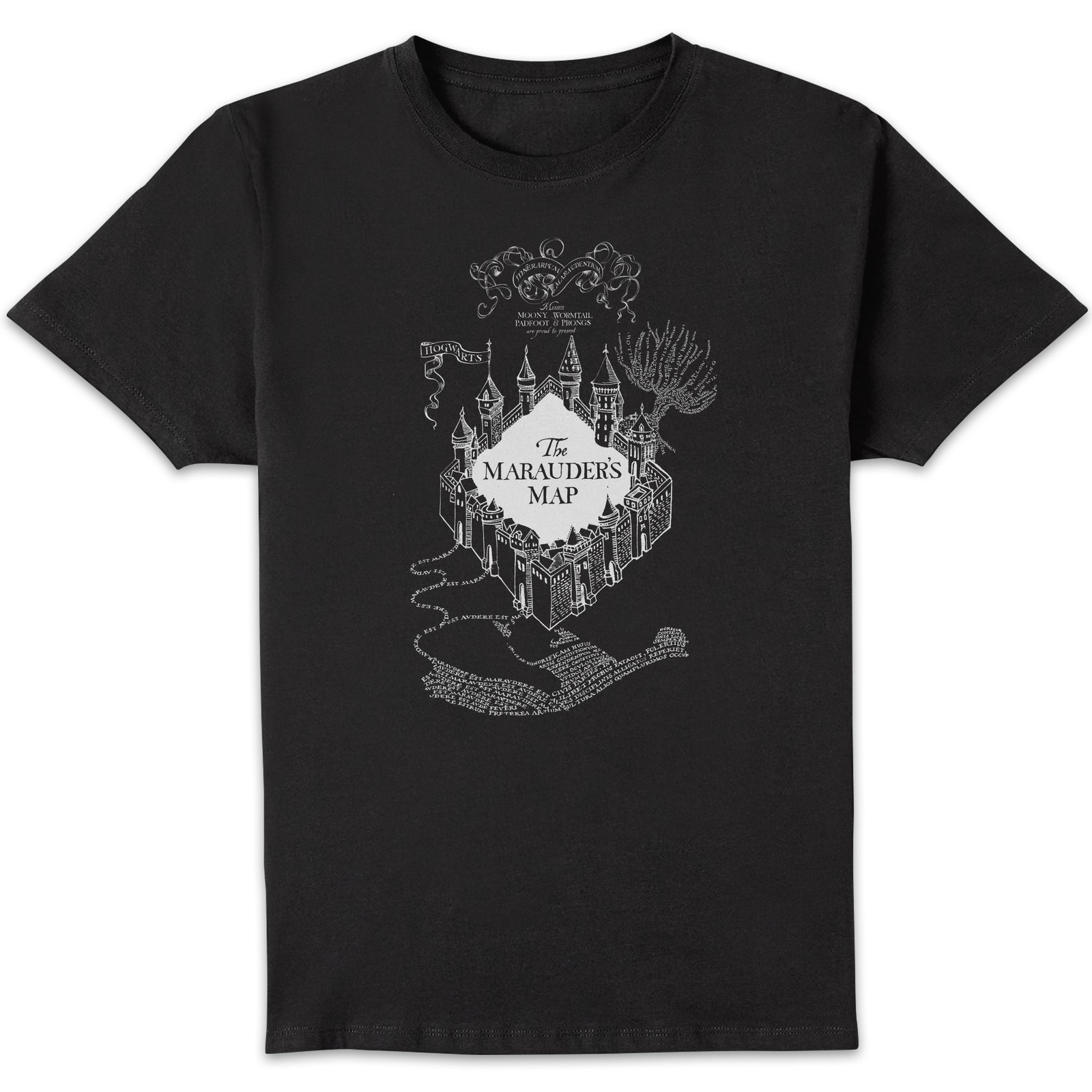 Harry Potter The Marauder's Map Men's T-Shirt - Black - 4XL