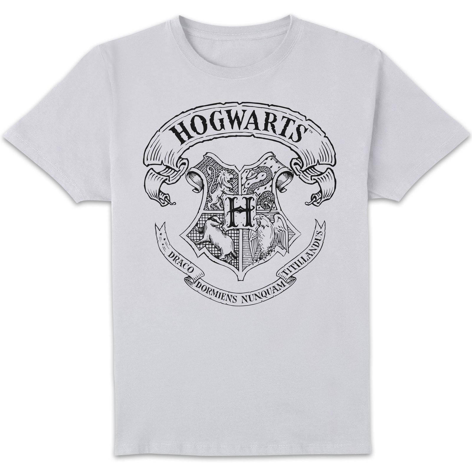 Image of Harry Potter Hogwarts Crest Men's T-Shirt - White - 5XL