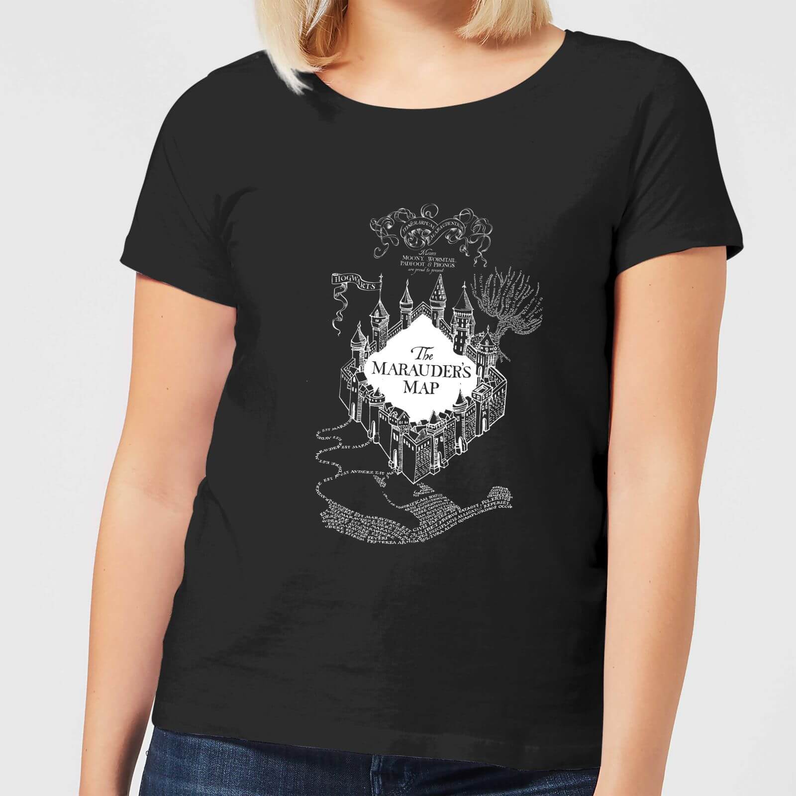 

T-Shirt Harry Potter The Marauder's Map - Nero - Donna - XXL