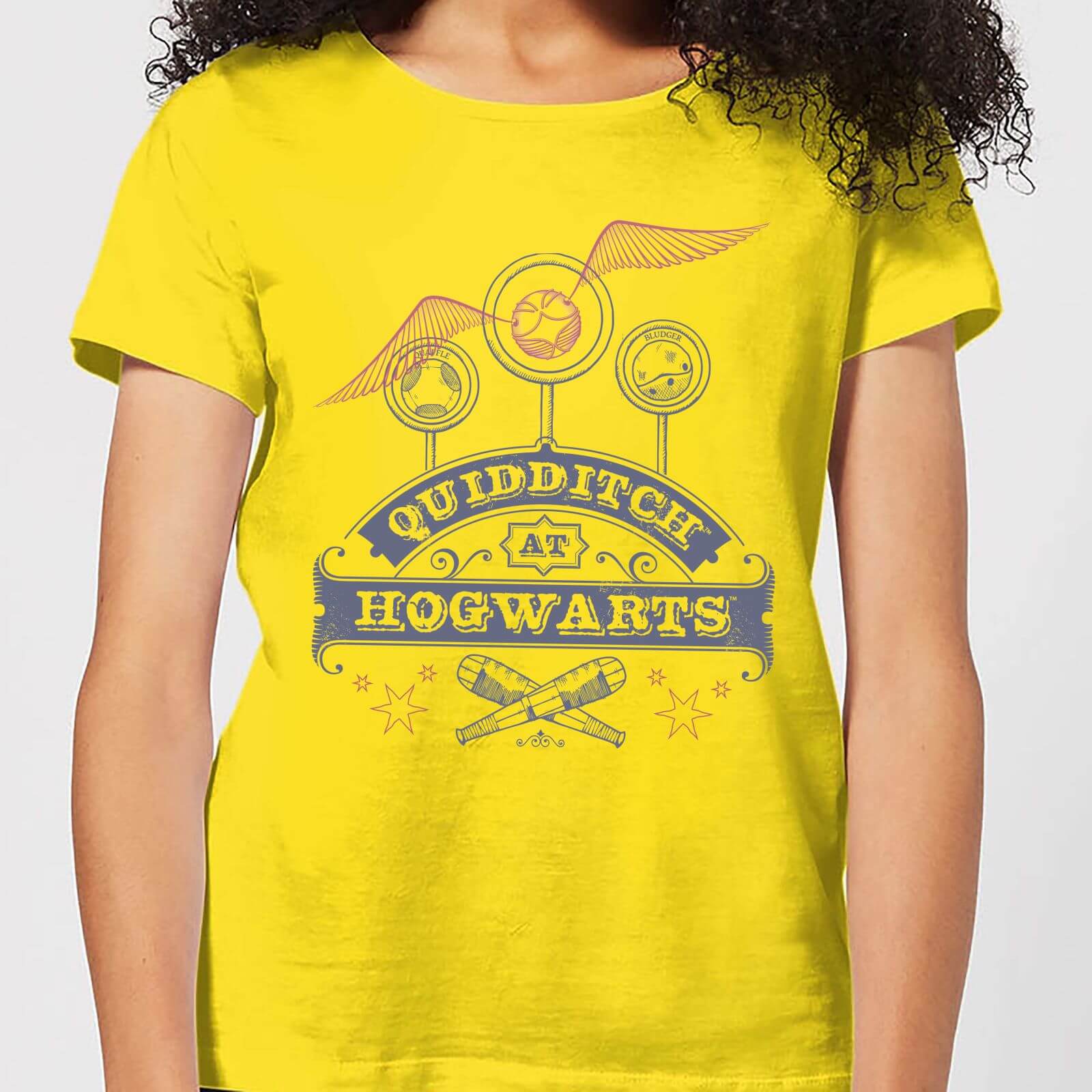 

T-Shirt Harry Potter Quidditch At Hogwarts - Yellow - Donna - L