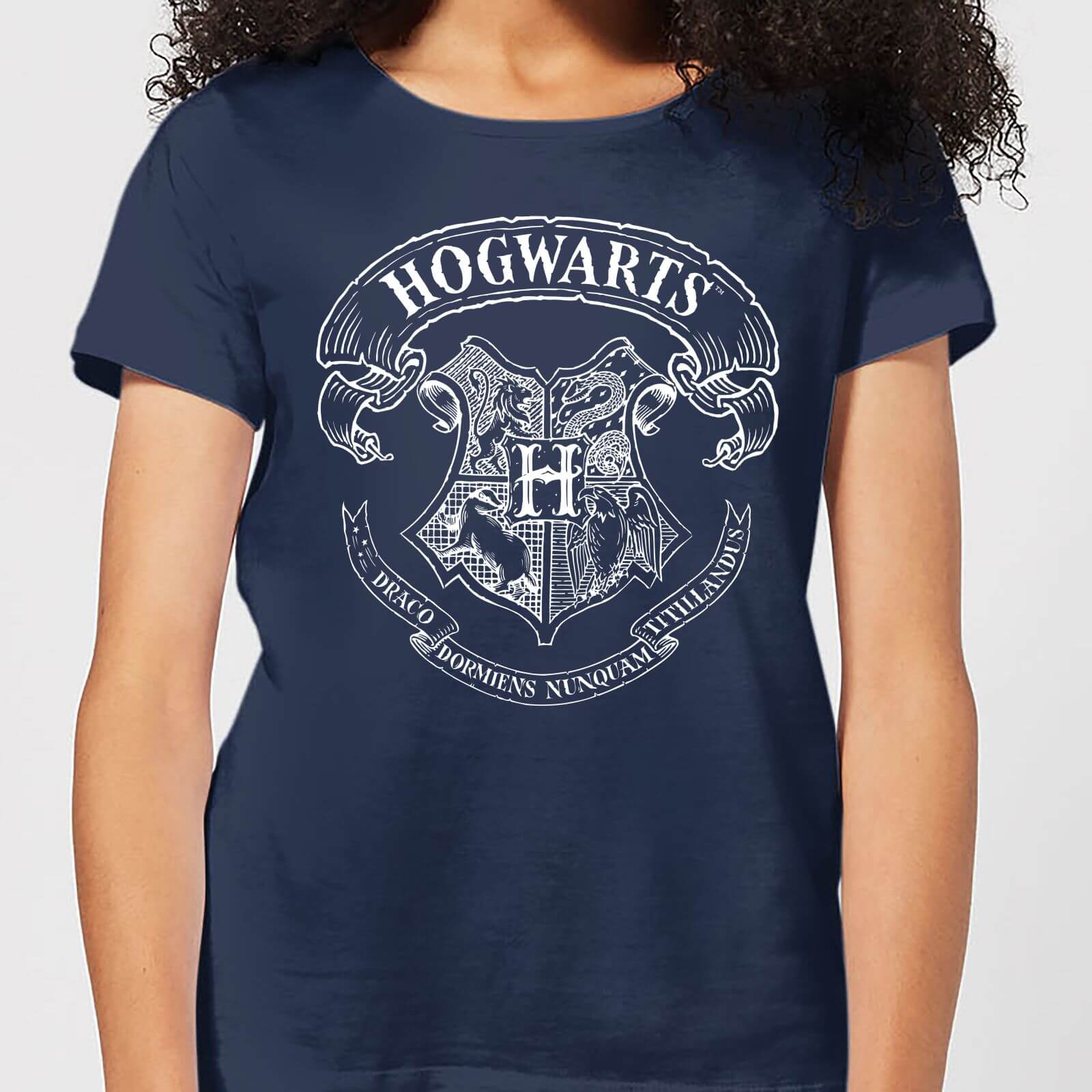 t-shirt harry potter hogwarts crest - navy - donna - xl