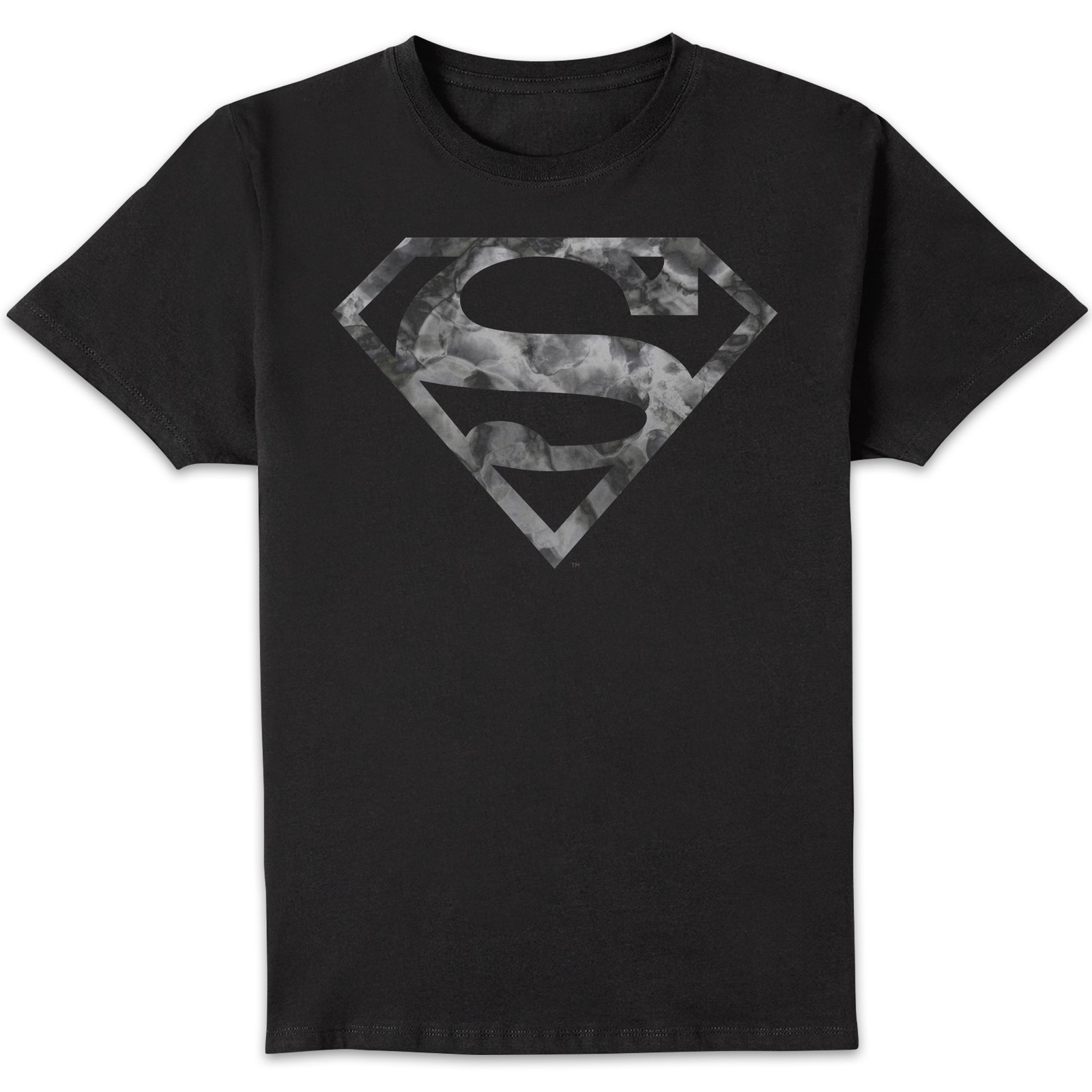 DC Originals Marble Superman Logo Men's T-Shirt - Black - M