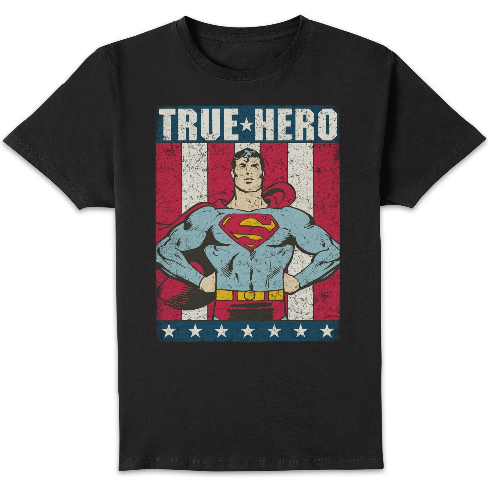 T-Shirt Homme Superman True Hero DC Originals - Noir - S