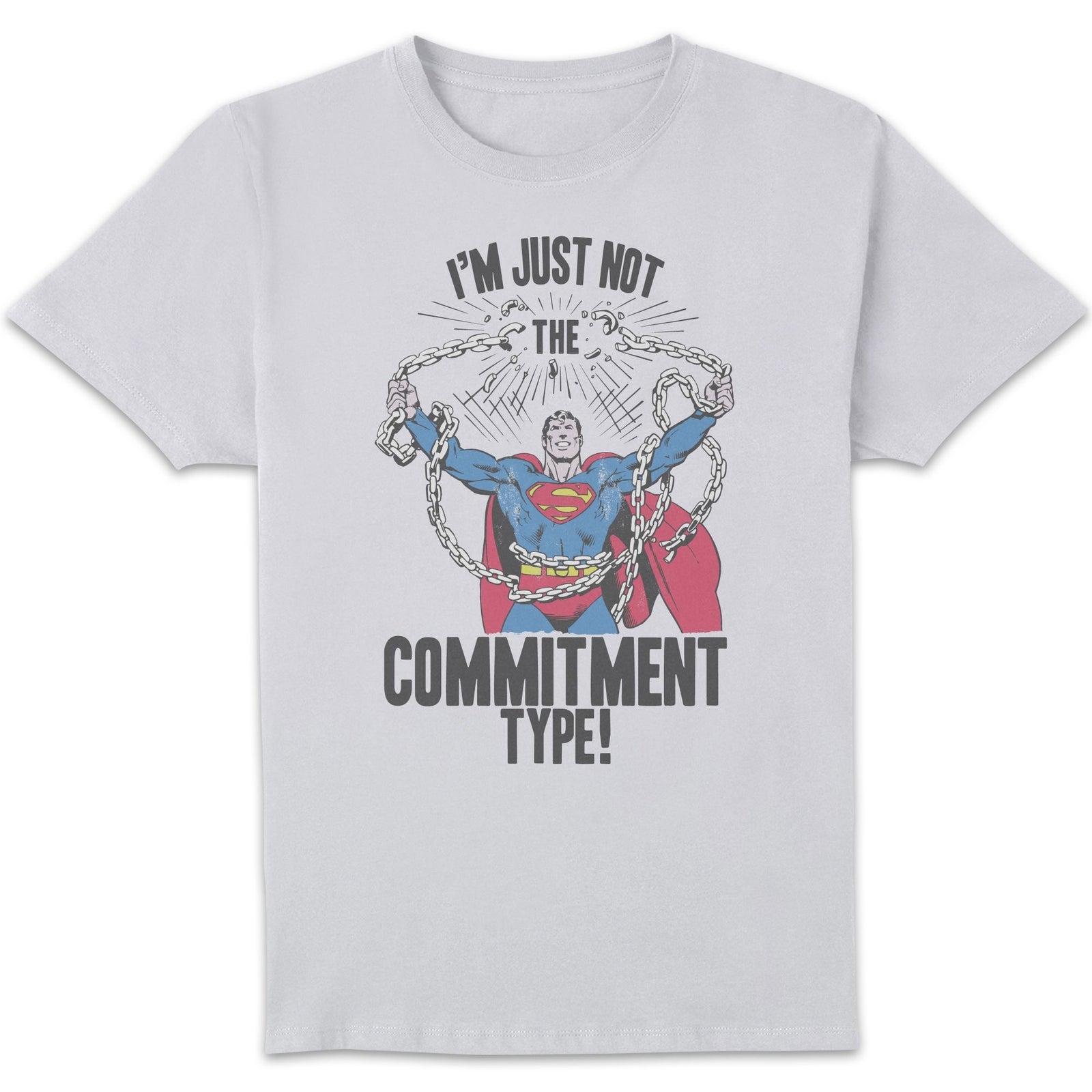 DC Originals Superman Commitment Type Men's T-Shirt - White - 3XL