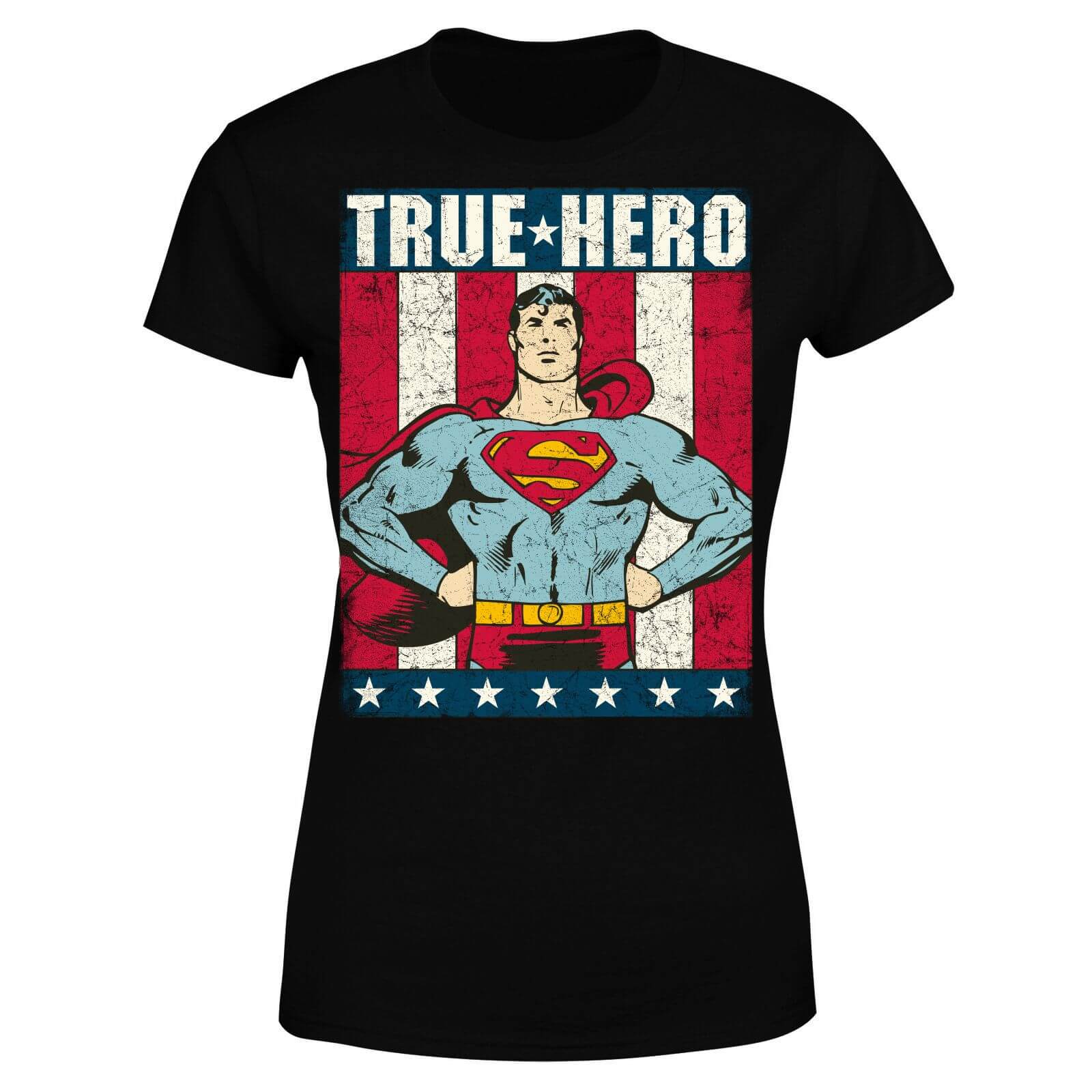 DC Originals Superman True Hero Damen T-Shirt - Schwarz - XXL