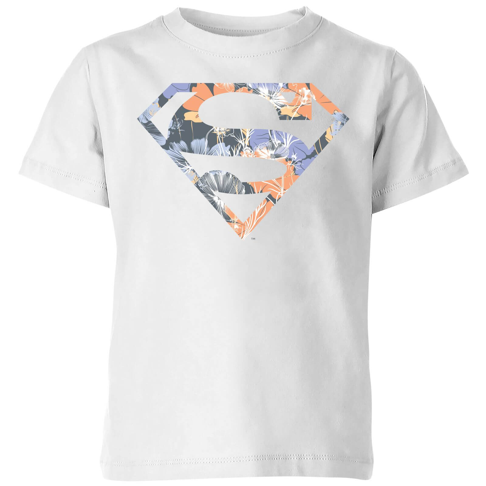 

DC Originals Floral Superman Kids' T-Shirt - White - 7-8 Anni