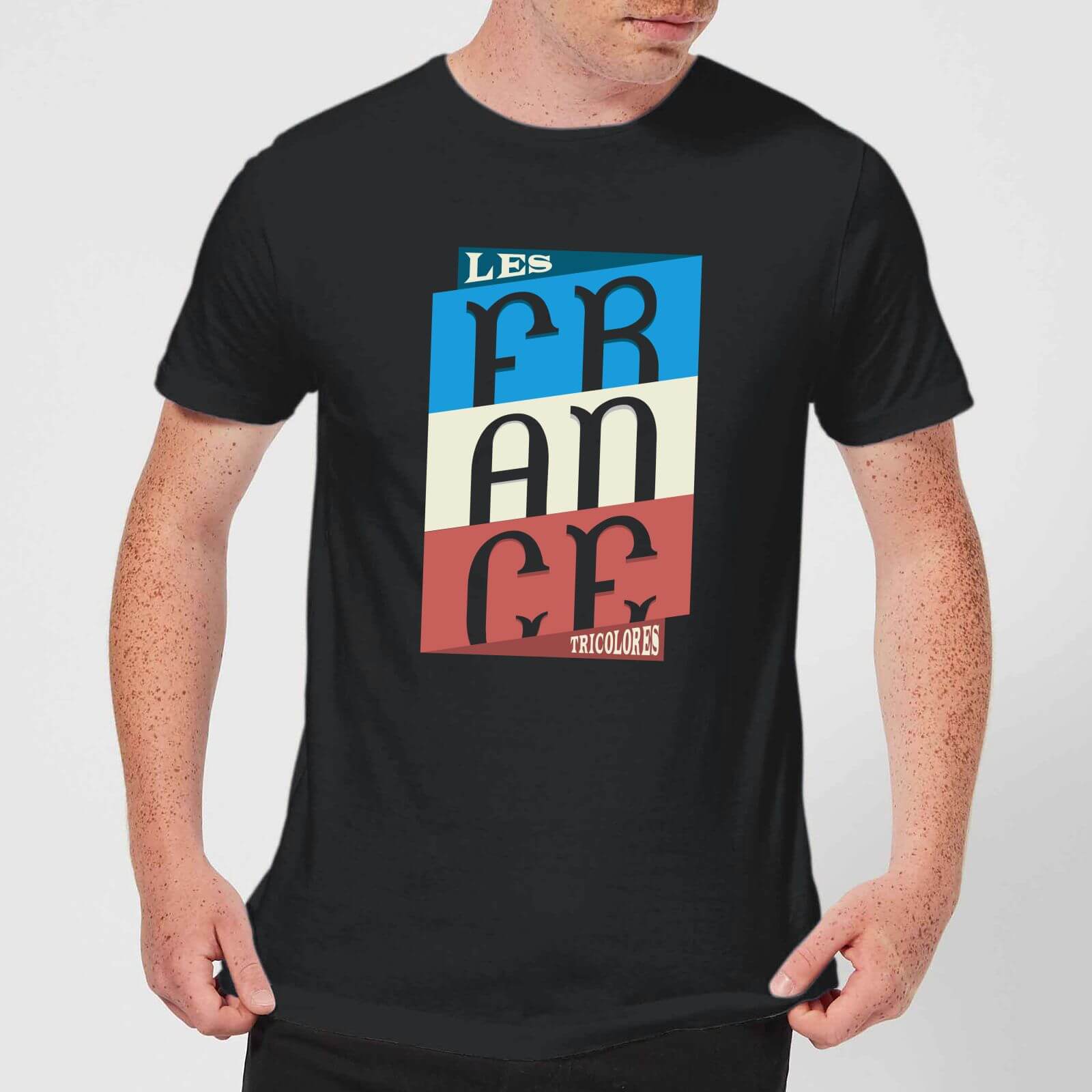 Les Tricolores Men's T-Shirt - Black - XS - Black