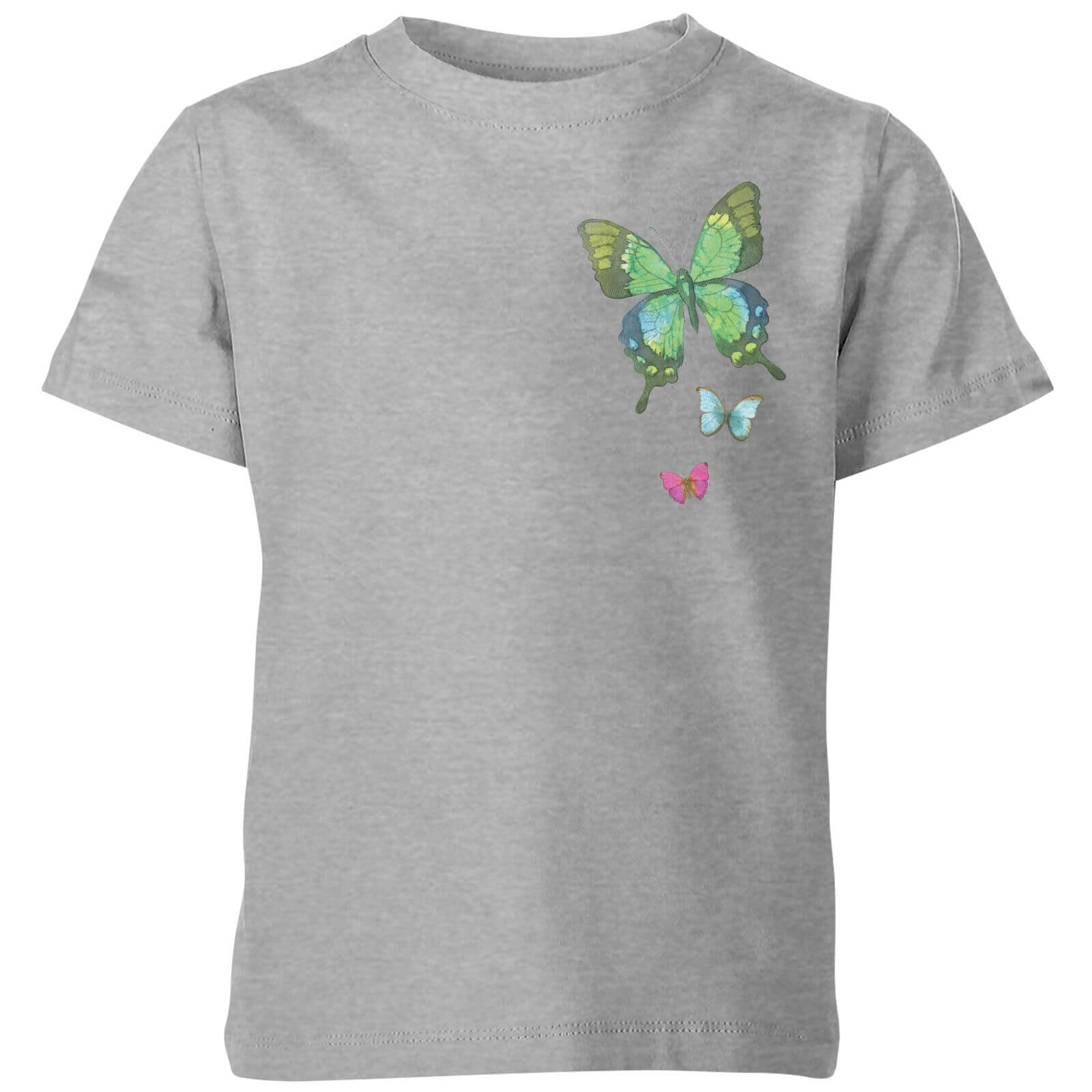 My Little Rascal Pocket Butterflies Kids' T-Shirt - Grey - 3-4 Years - Grey