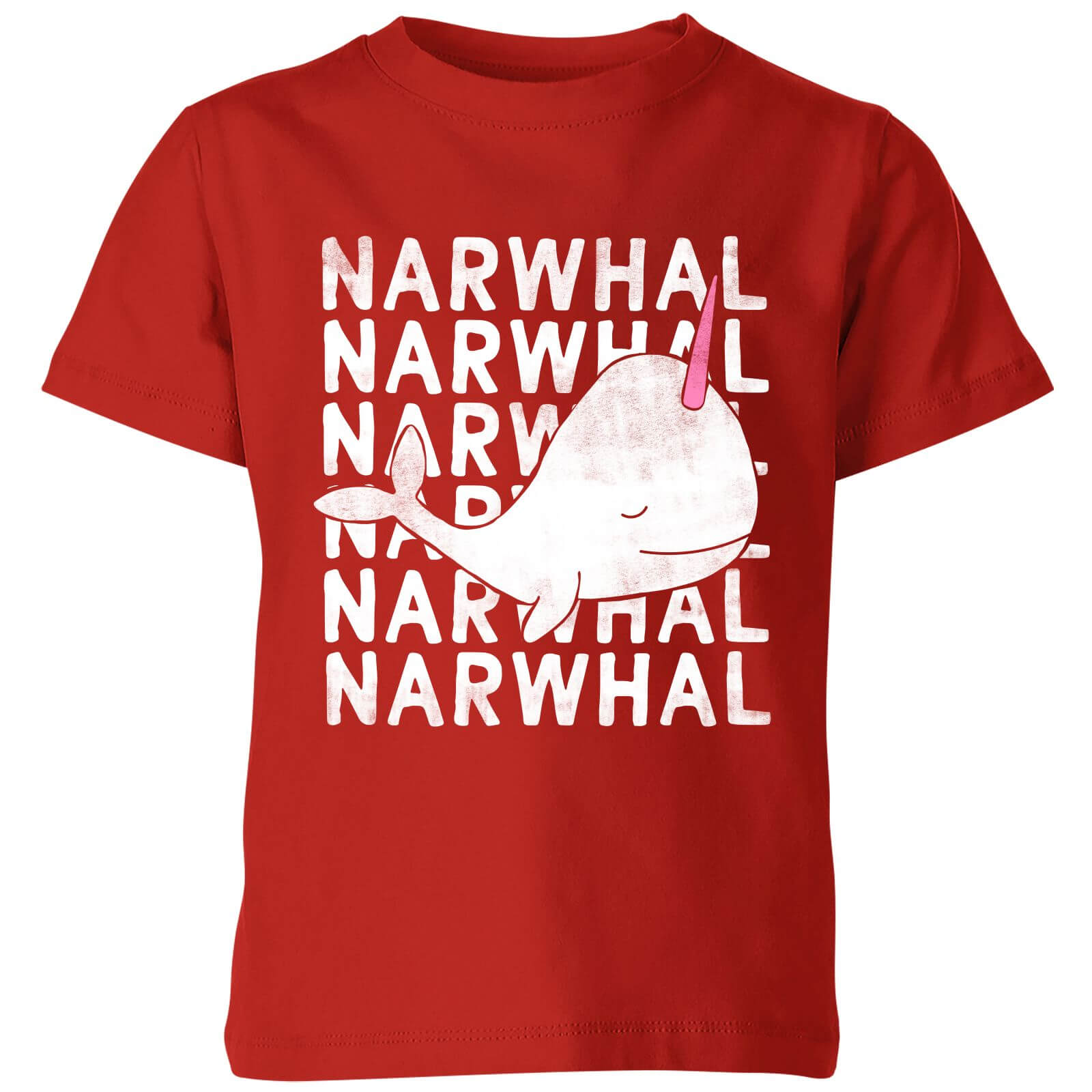 My Little Rascal Narwhal Kids' T-Shirt - Red - 3-4 Years - Red
