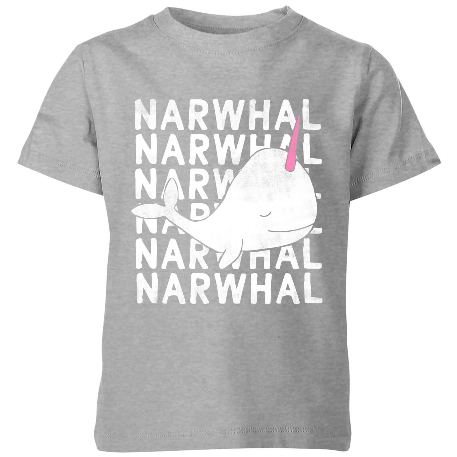 My Little Rascal Narwhal Kids' T-Shirt - Grey - 3-4 Years - Grey