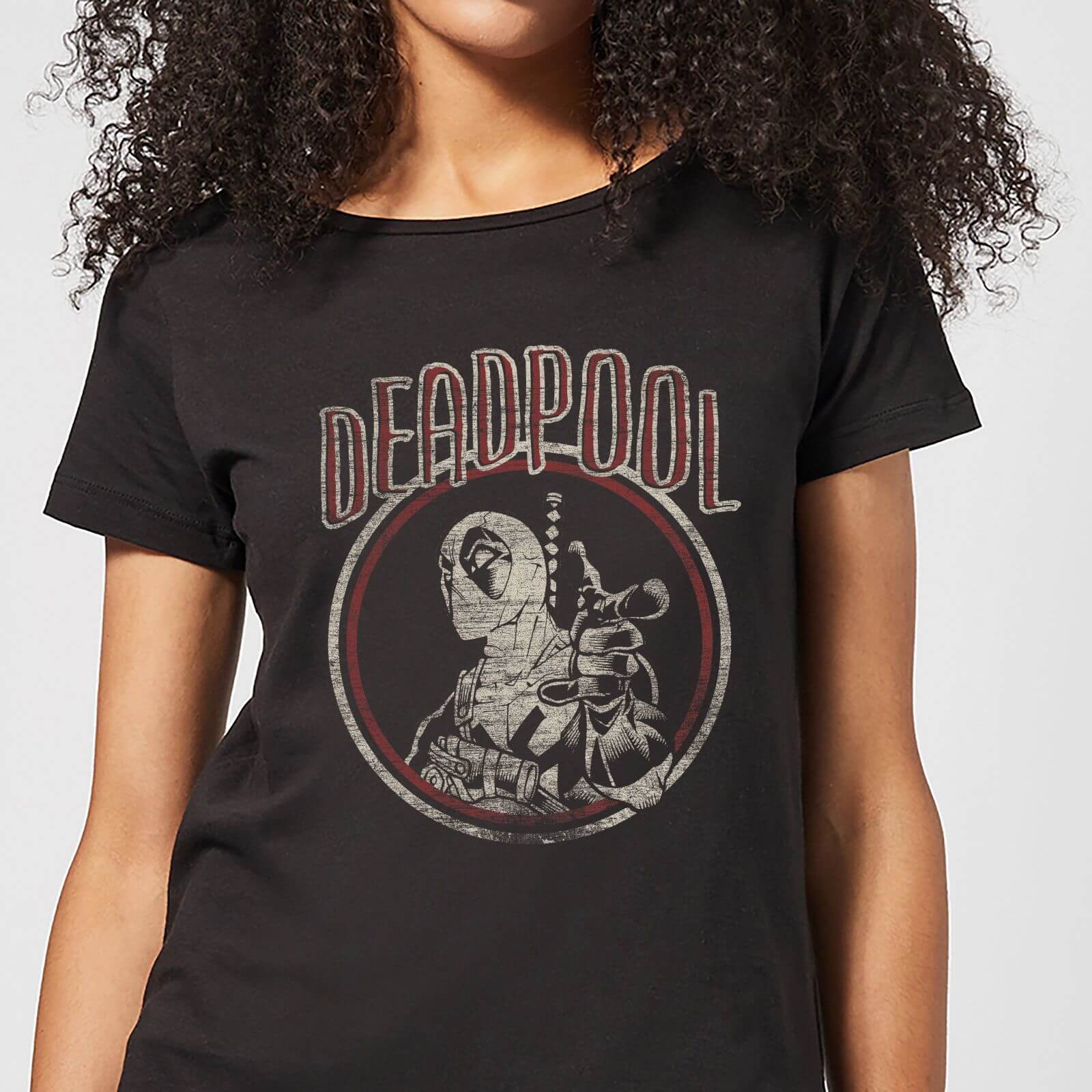 Marvel Deadpool Vintage Circle Damen T-Shirt - Schwarz - XL