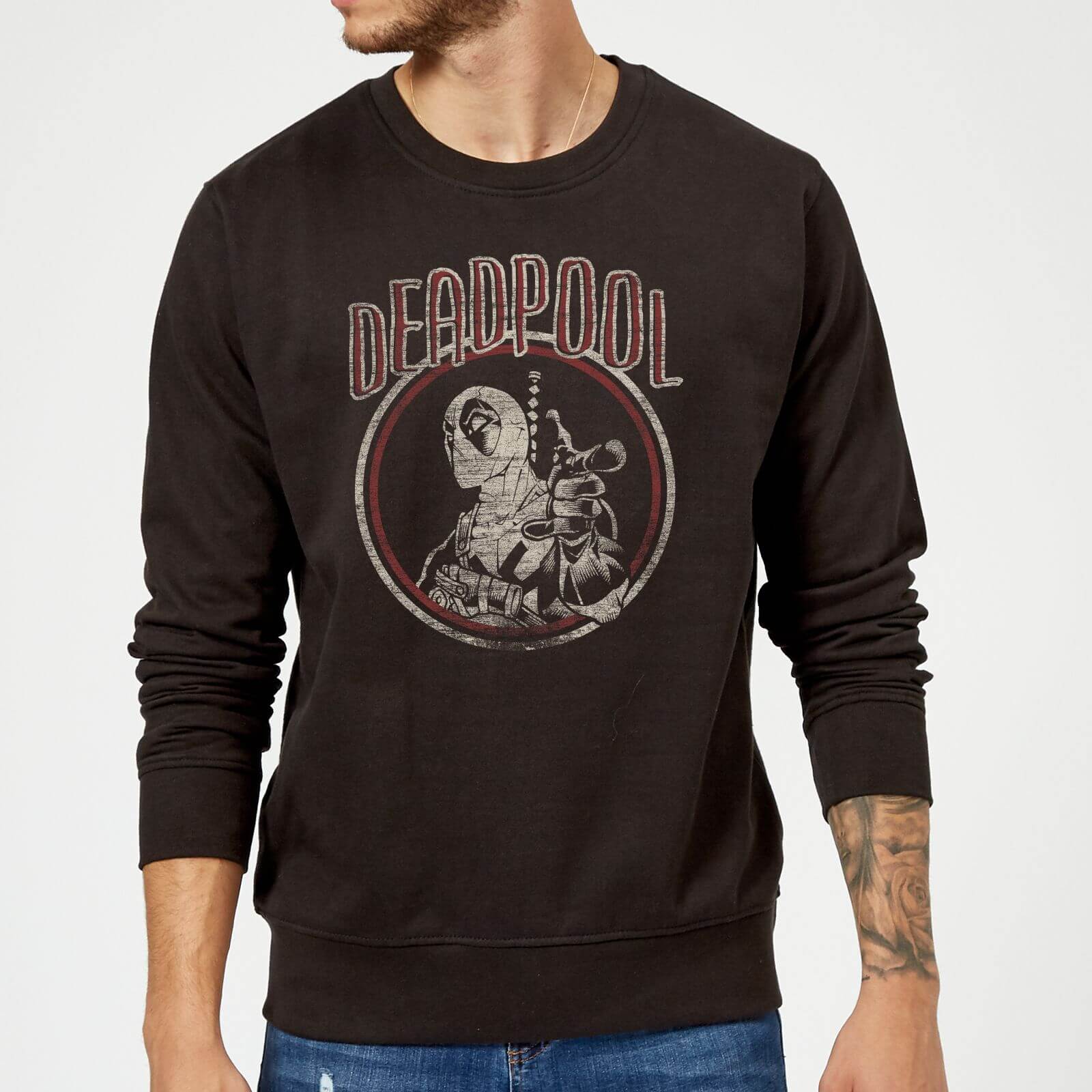 

Felpa Marvel Deadpool Vintage Circle - Nero - L