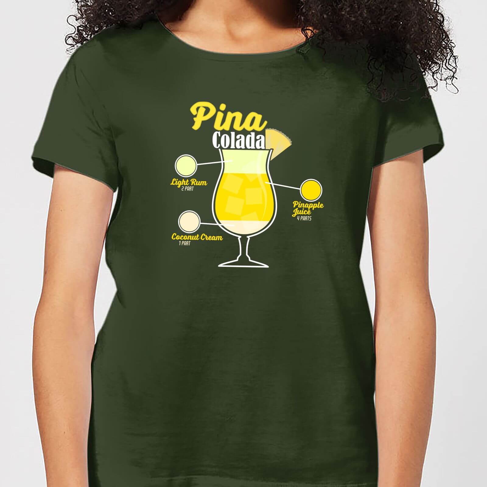 Infographic Pinacolada Women's T-Shirt - Forest Green - M - Forest Green