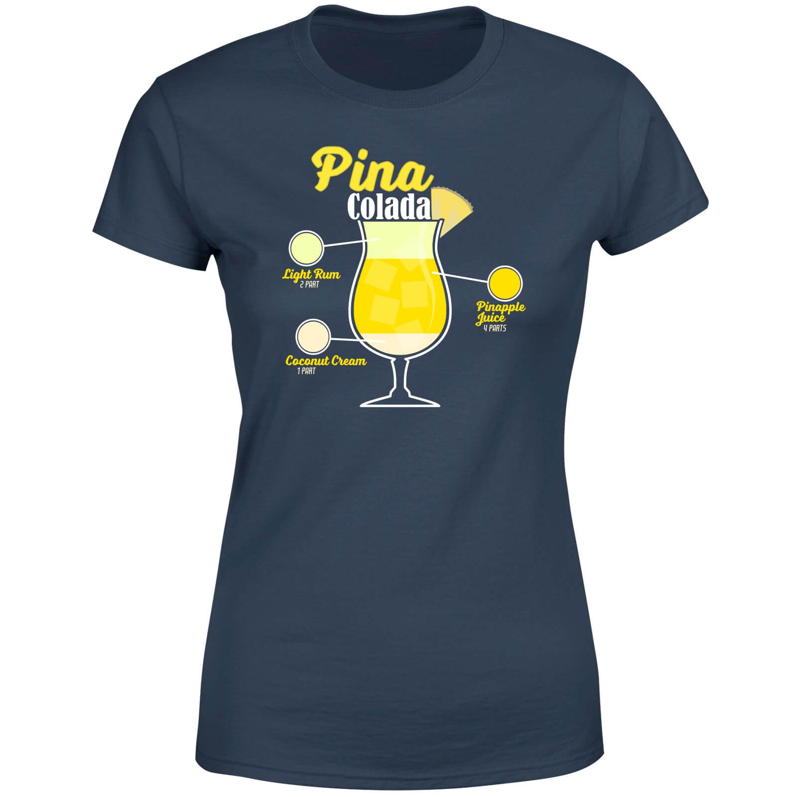 Infographic Pinacolada Women's T-Shirt - Navy - M - Navy