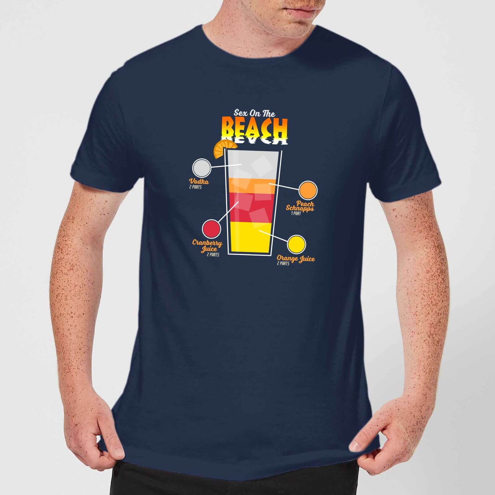 Infographic Sex On The Beach Men's T-Shirt - Navy - S - Navy