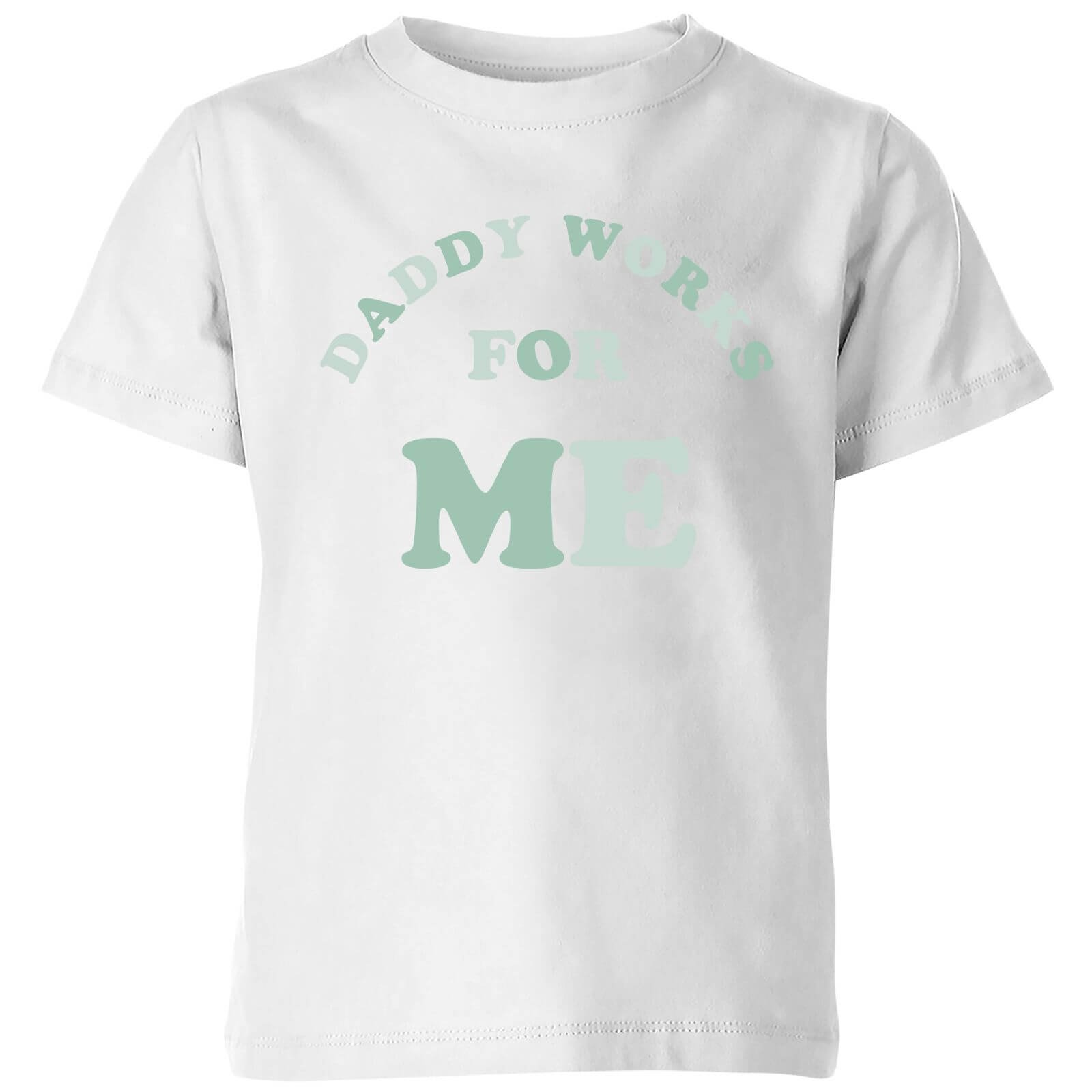My Little Rascal Daddy Works For Me Kids' T-Shirt - White - 3-4 Years - White